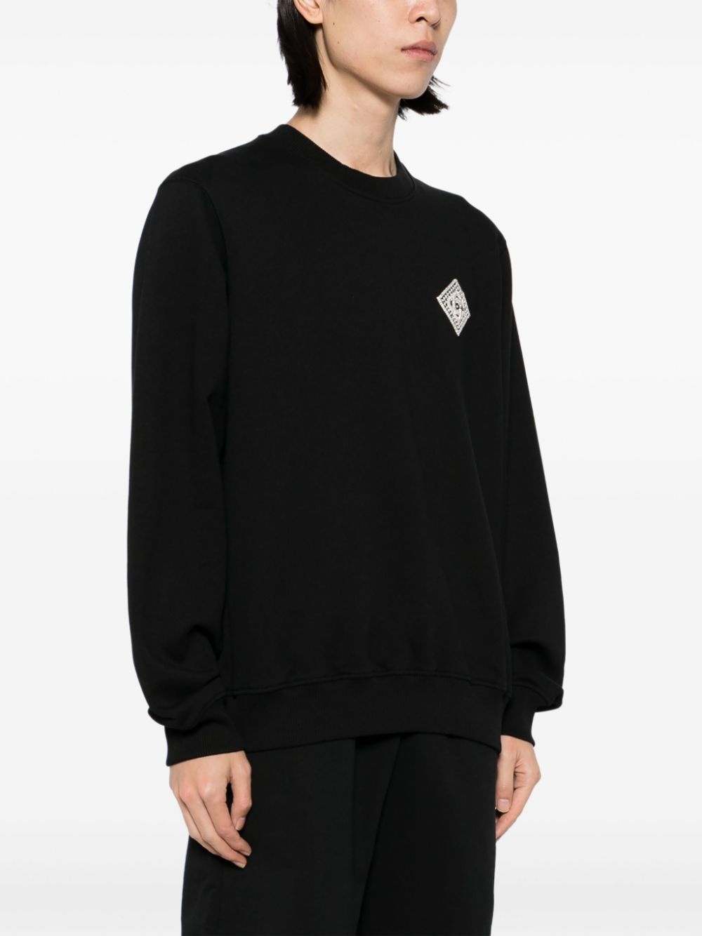 logo patched sweatshirt - 3