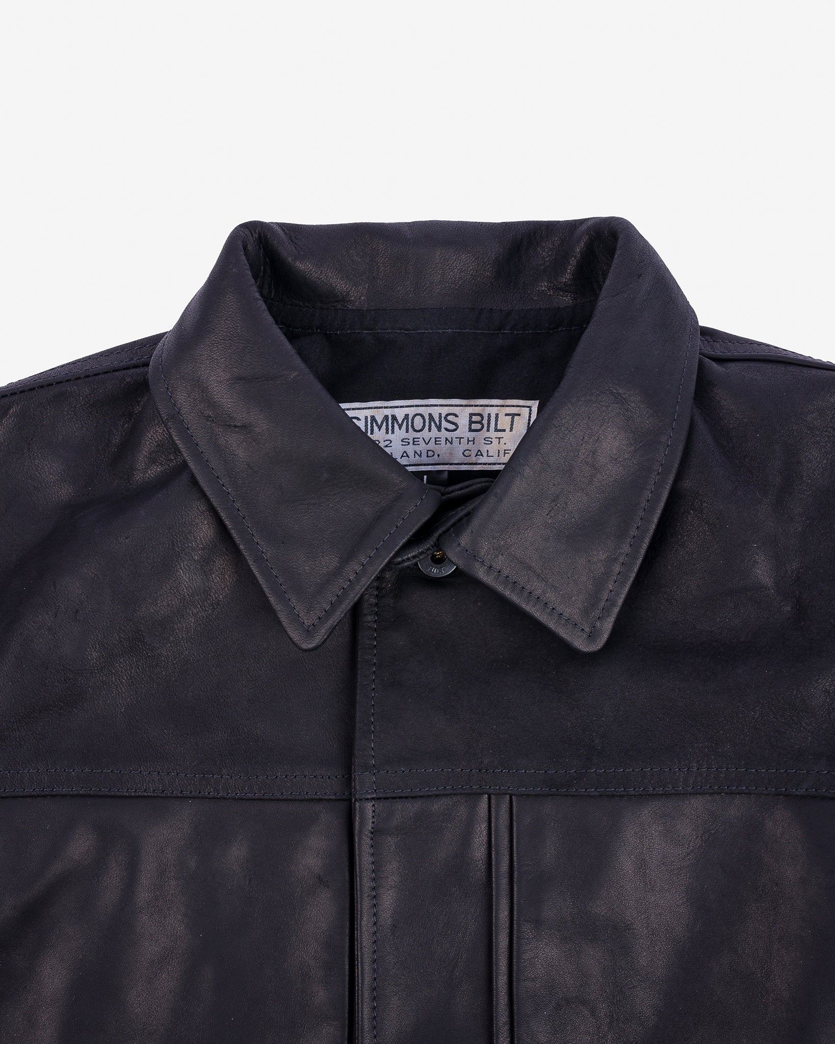 IHSB-T1-BLK Iron Heart x Simmons Bilt Prairie Horsehide Type I Jacket - Black - 8