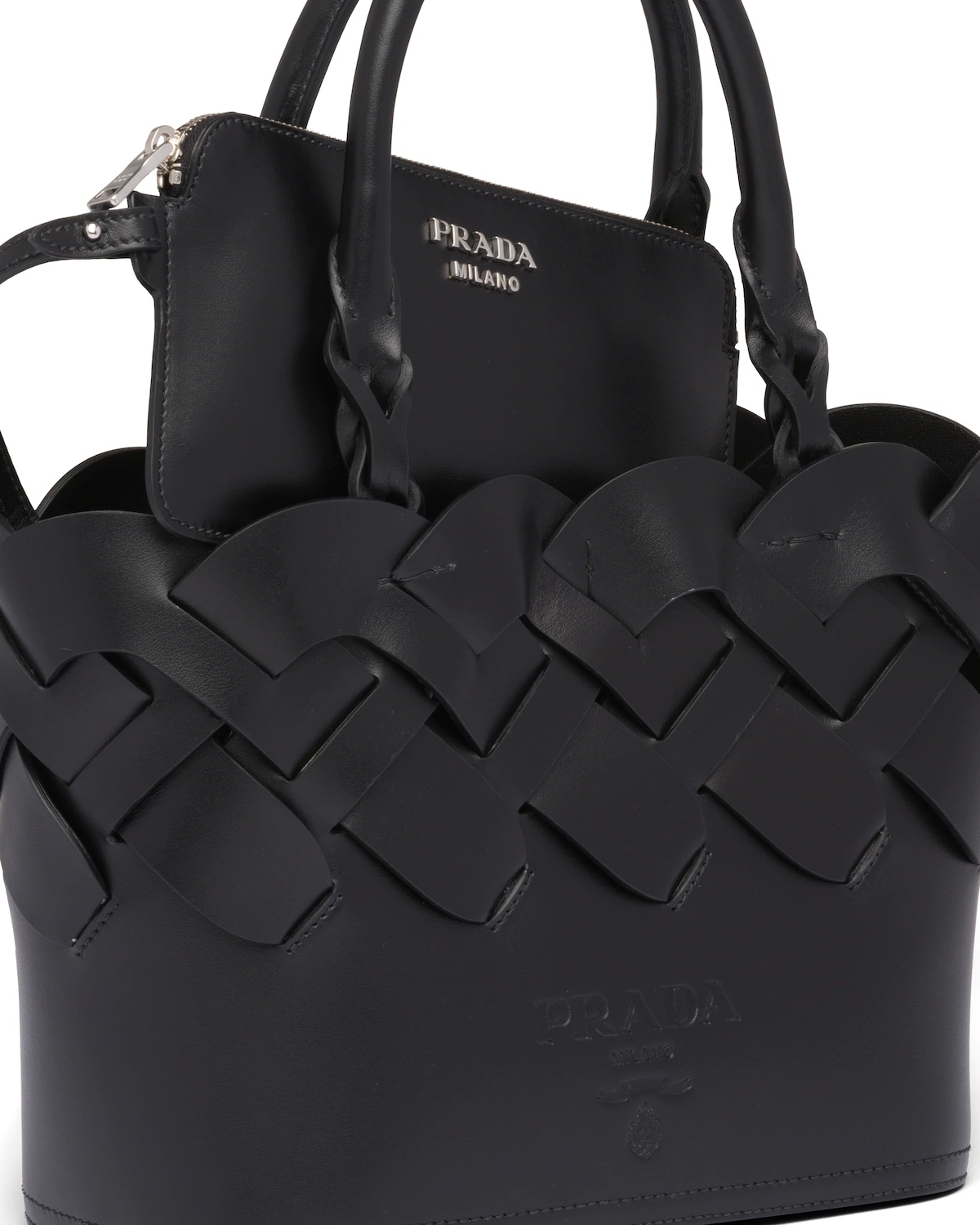 Leather Prada Tress Tote - 5