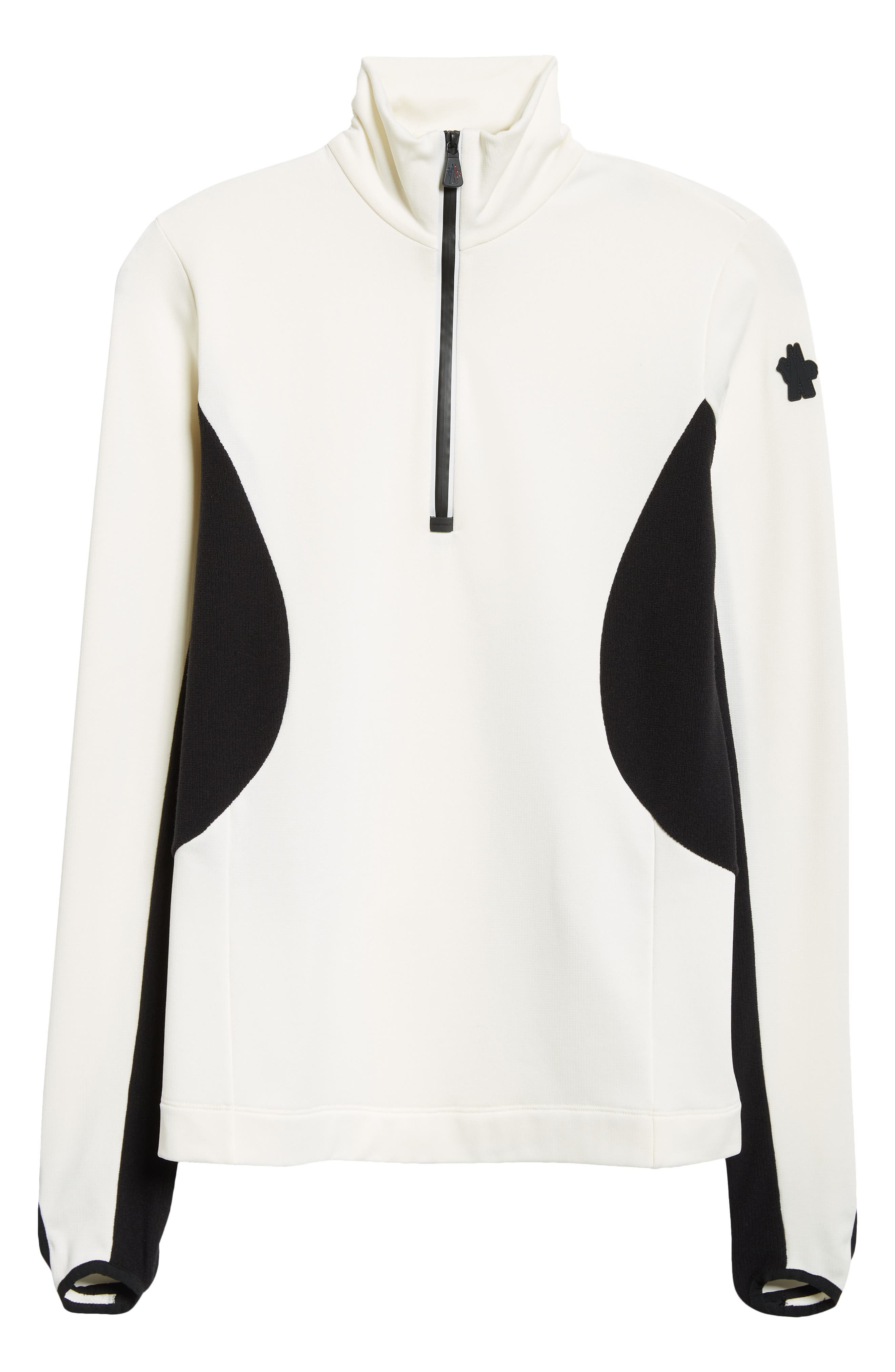Moncler Grenoble Colorblock Long Sleeve Quarter Zip Ski Top in White at Nordstrom - 5