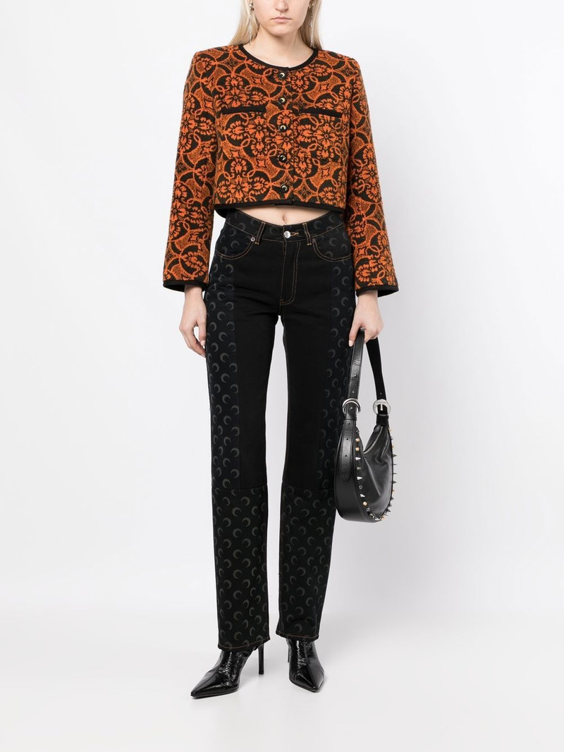 Marine Serre Oriental Towels cropped jacket outlook