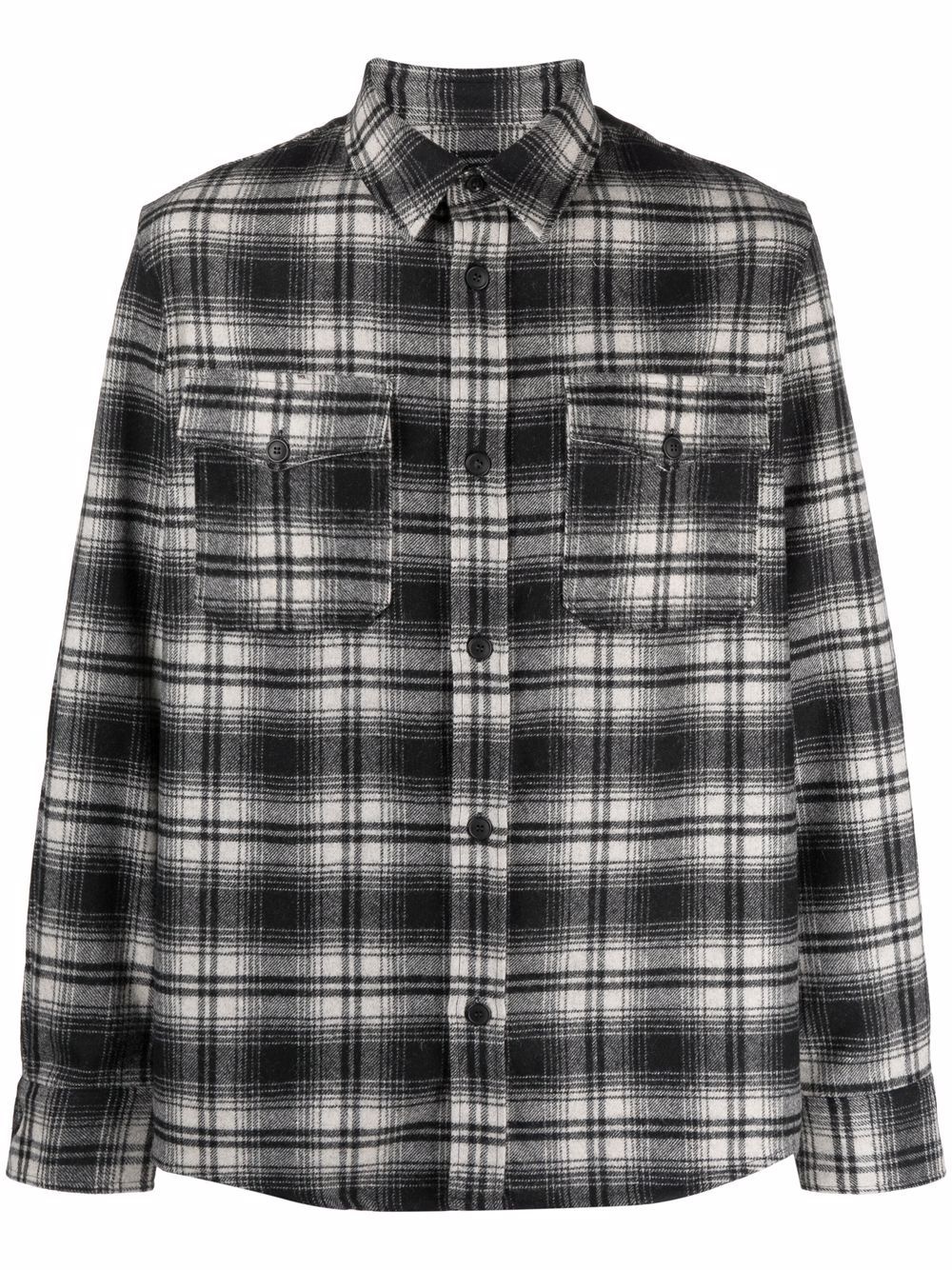 checked long-sleeve shirt - 1