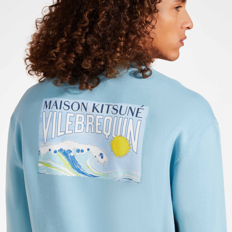 Cotton Crewneck Sweatshirt Wave - Vilebrequin x Maison Kitsuné 6