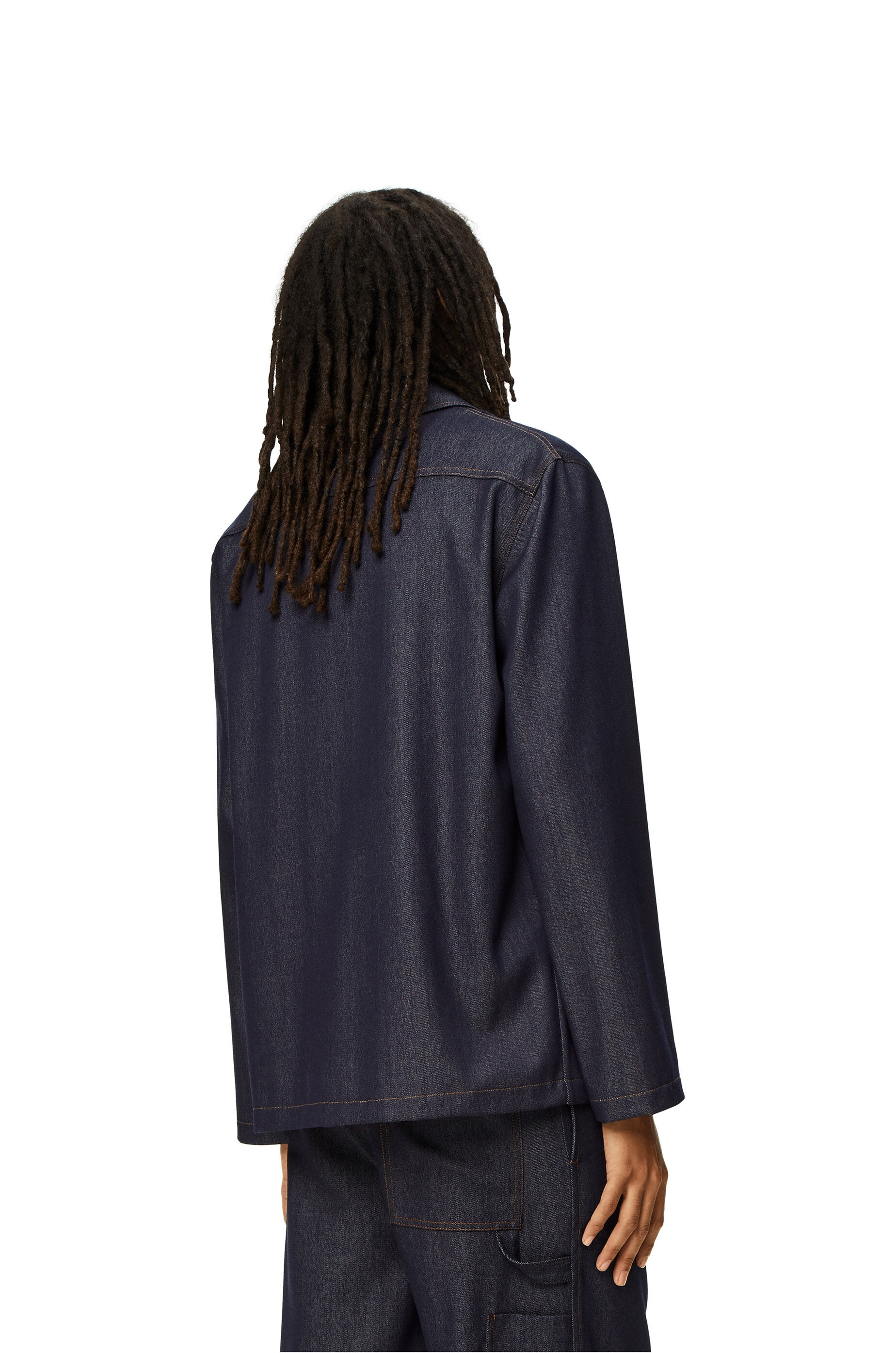 Workwear jacket in wool denim - 4