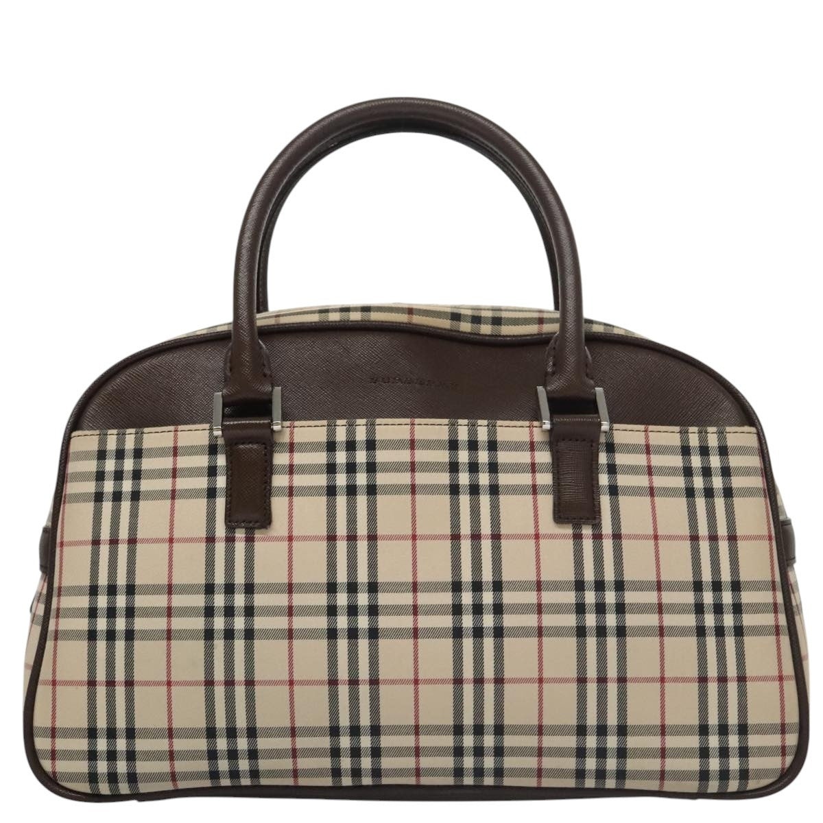 Burberry Nova Check Hand Bag Canvas Beige - 13