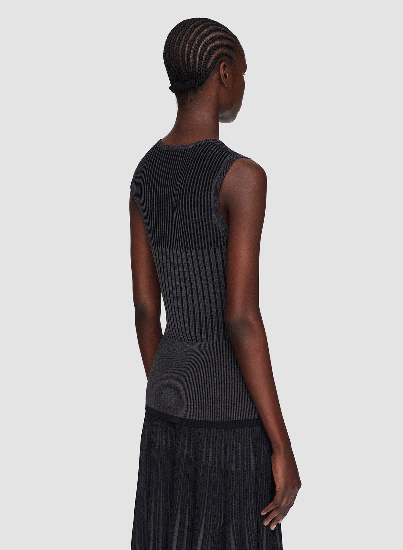 Bi-Colour Ribbed Tank Top - 4