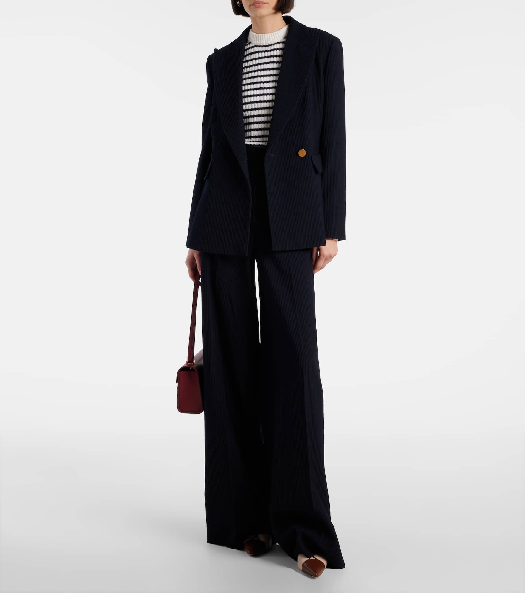 Osol wool-blend wide-leg pants - 2