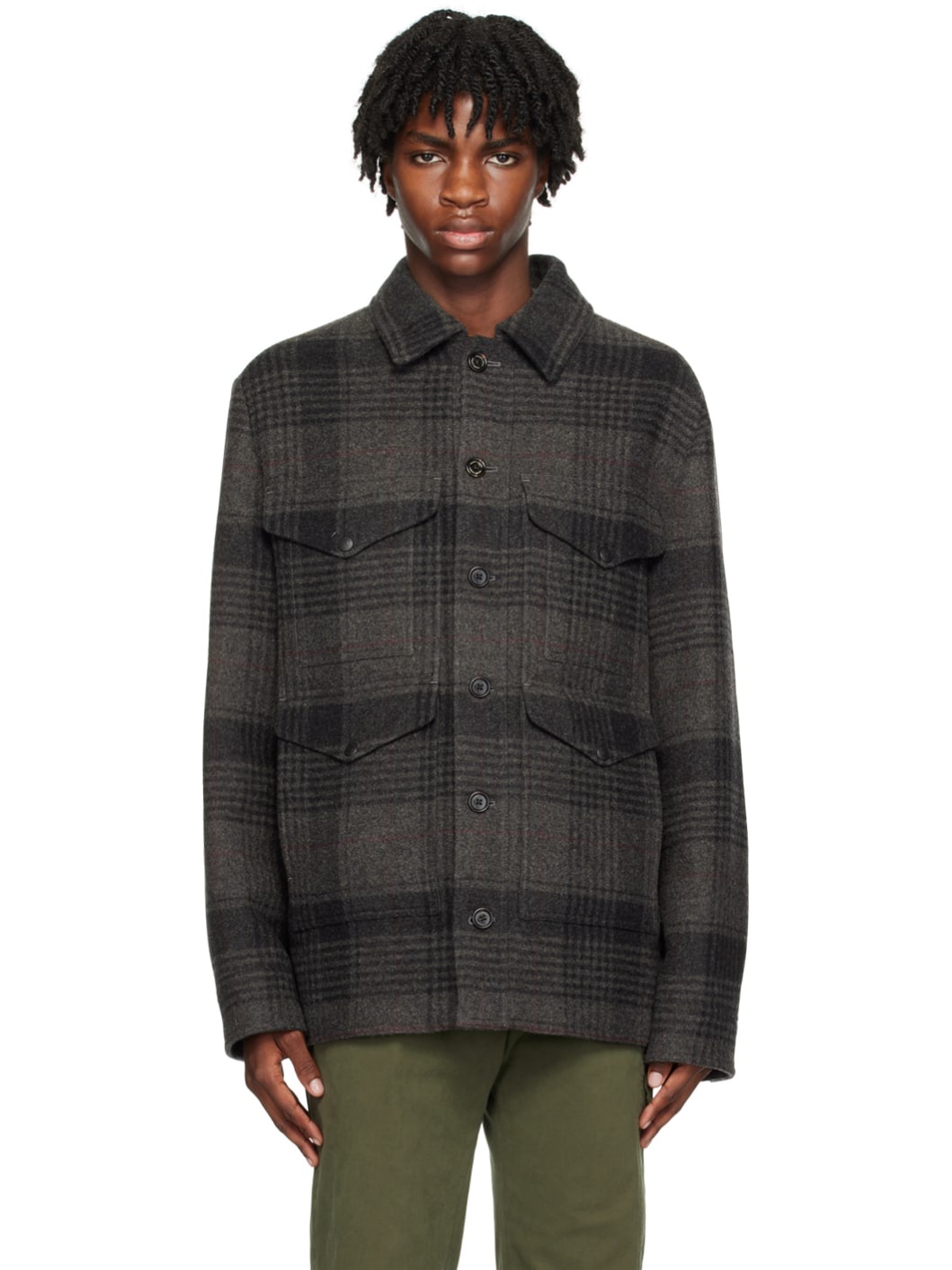 Gray Check Jacket - 1