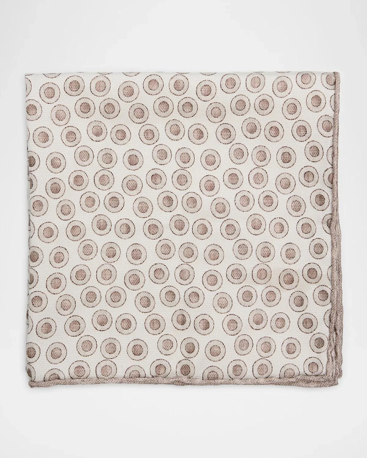 Men's Polka Dot Silk Pocket Square - 1