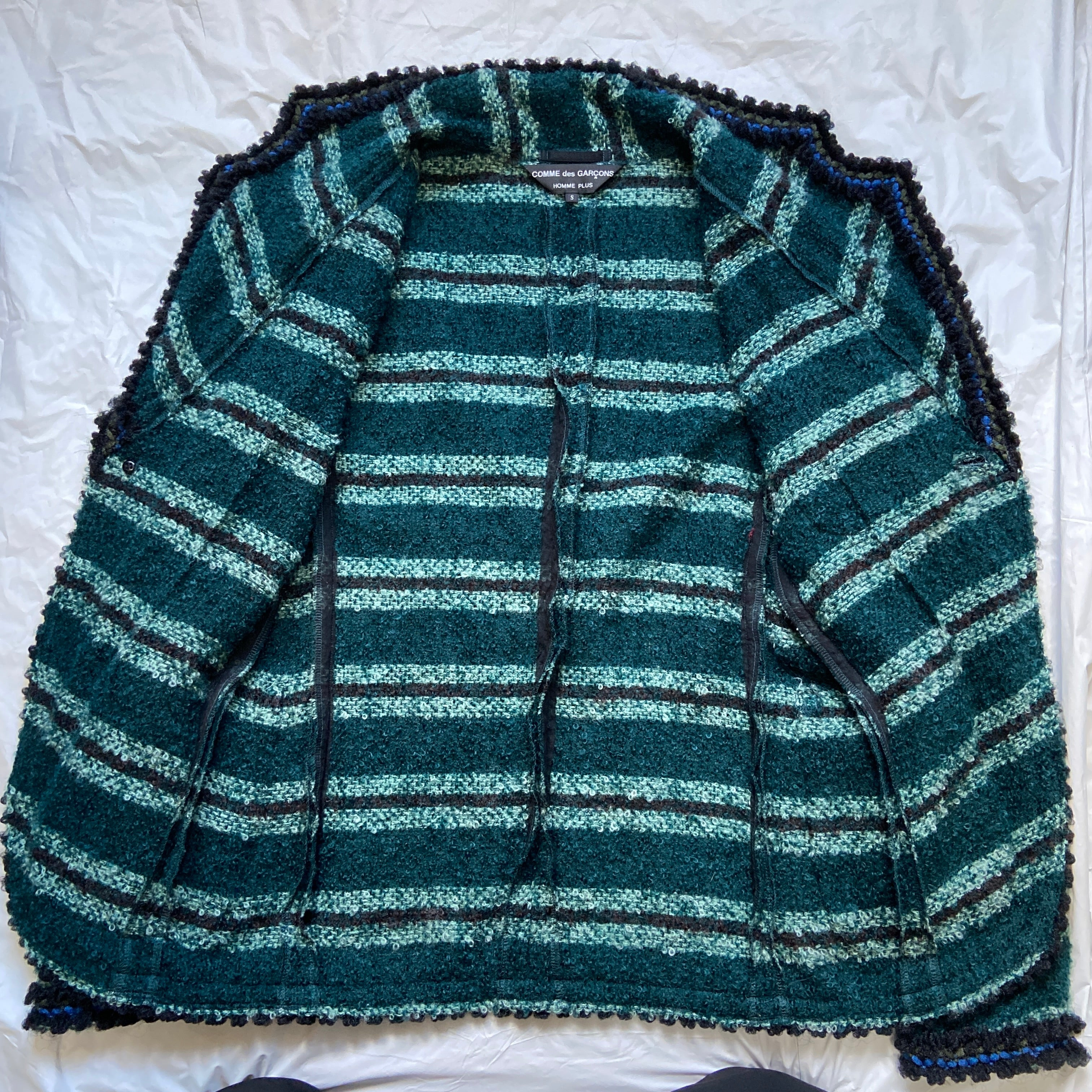 Comme des garçons Homme Plus fall 2004 boiled mohair wool knit blazer jacket - 11