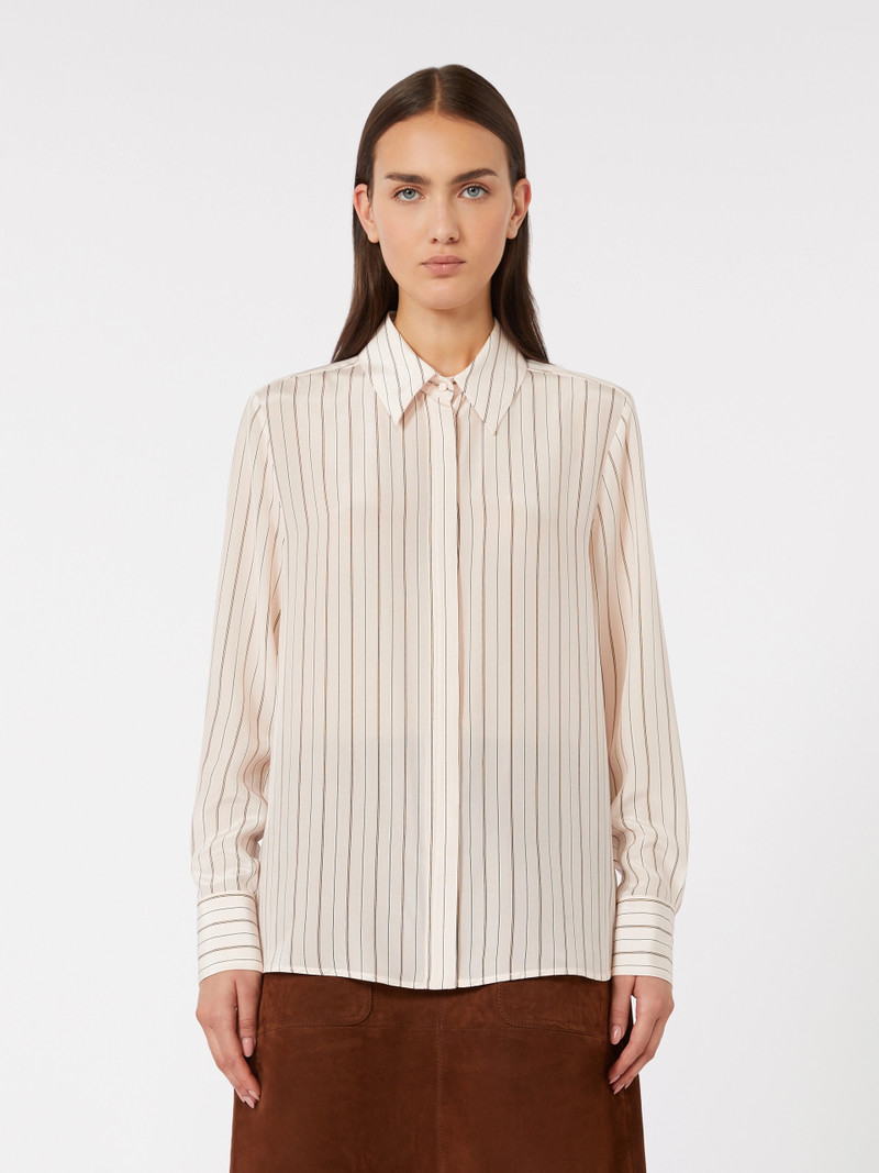 FLIRT Printed crepe de chine shirt - PINK 3