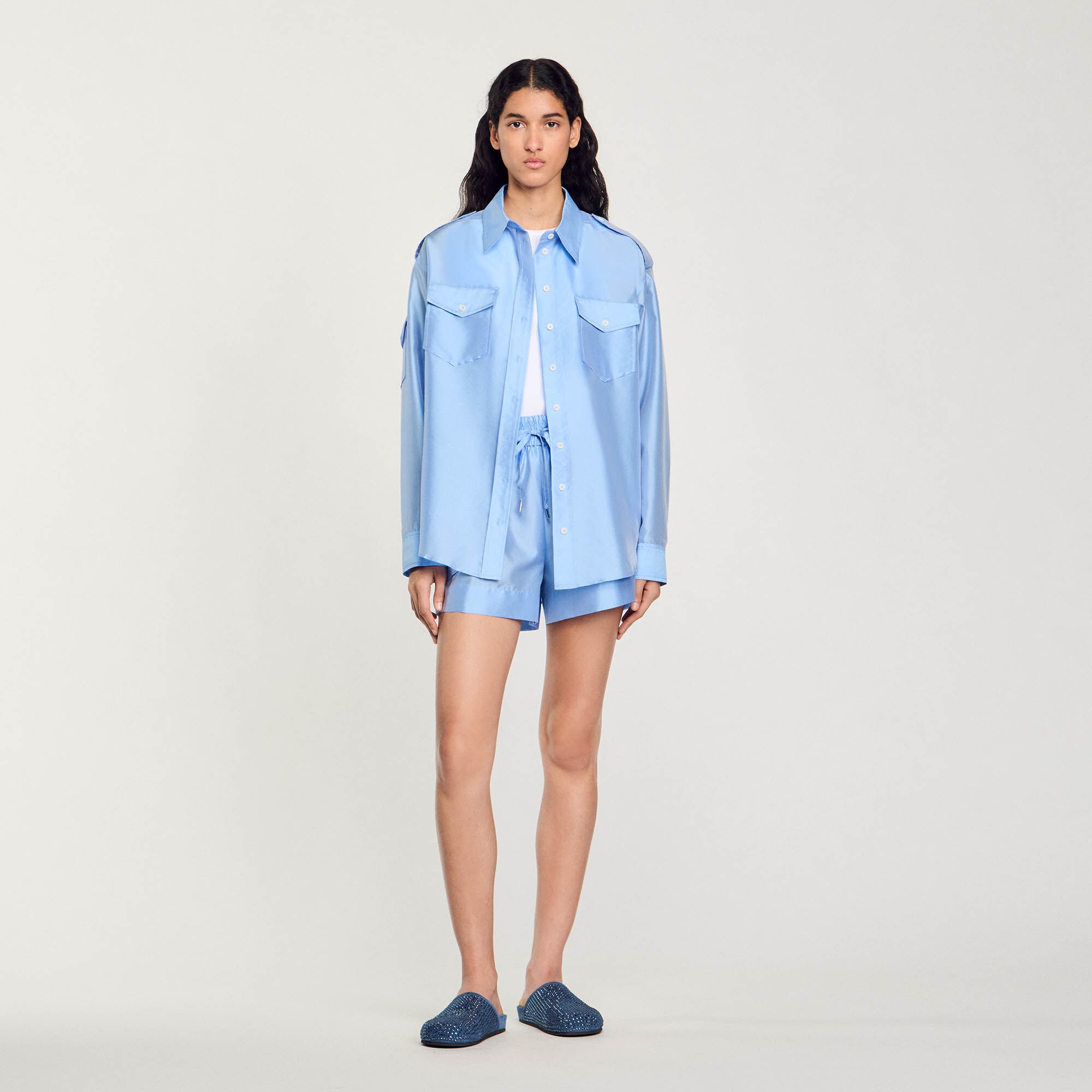 LOOSE-FIT SATIN SHIRT - 3