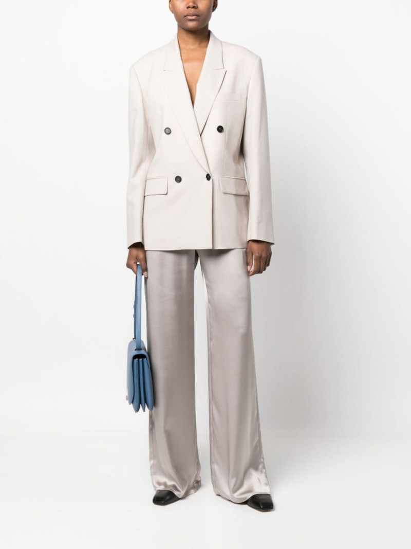 Herno shiny high-waist palazzo pants outlook