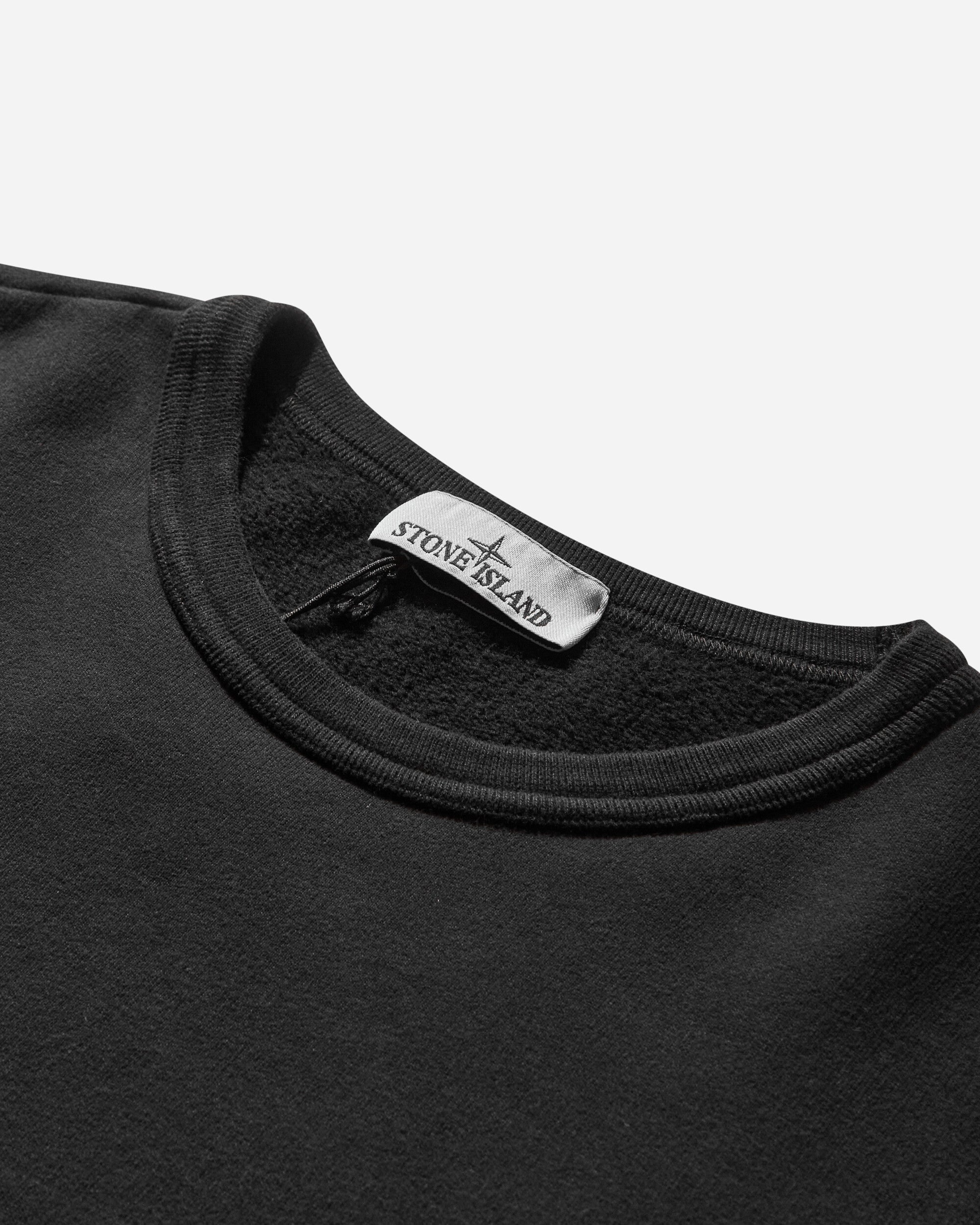 Men's Garment Dyed Crewneck Sweatshirt Black - 3
