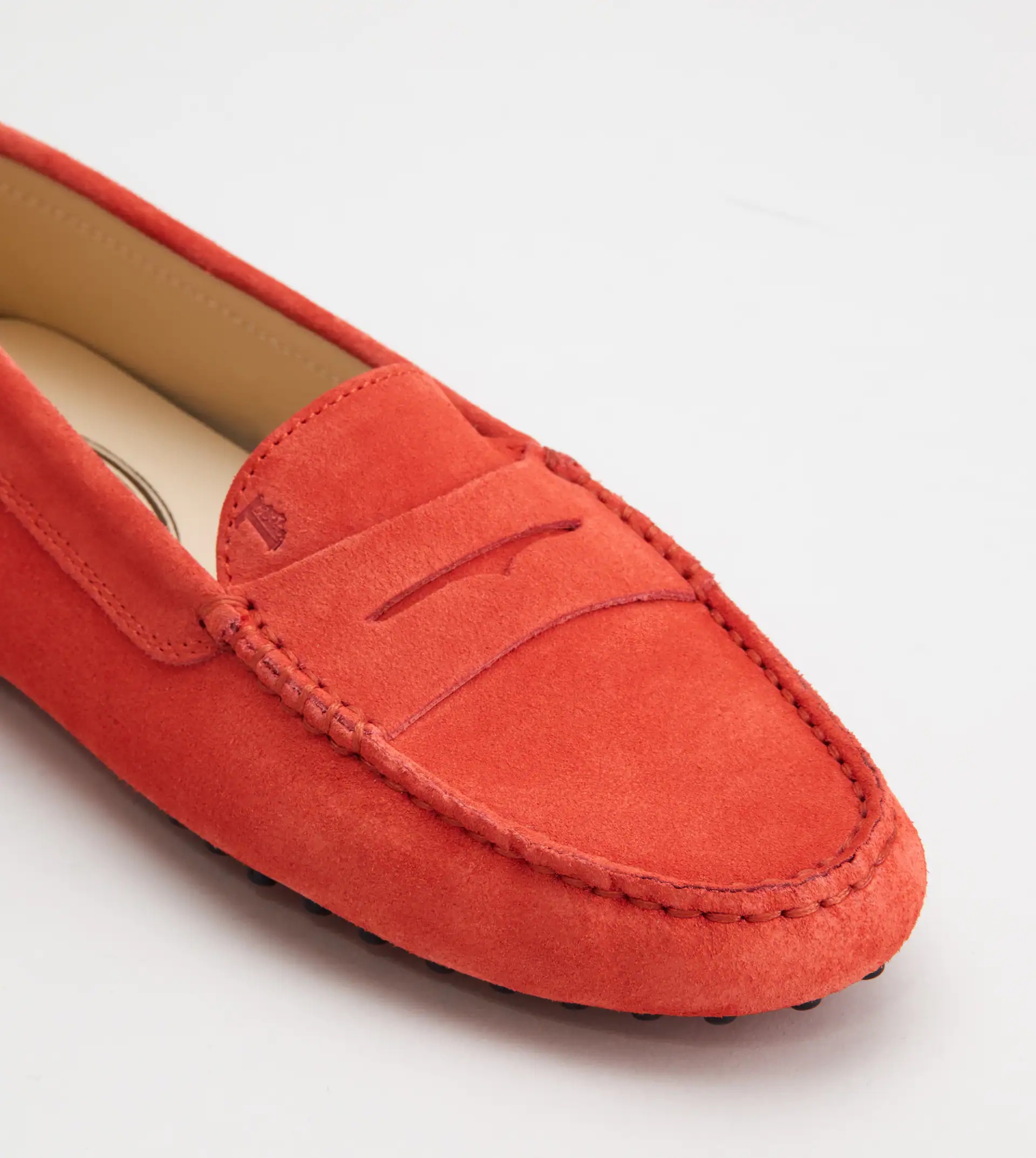 GOMMINO DRIVING SHOES IN SUEDE - RED - 7