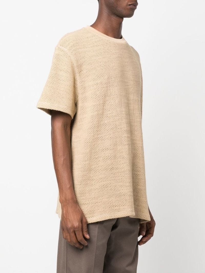 crew-neck knitted T-shirt - 3