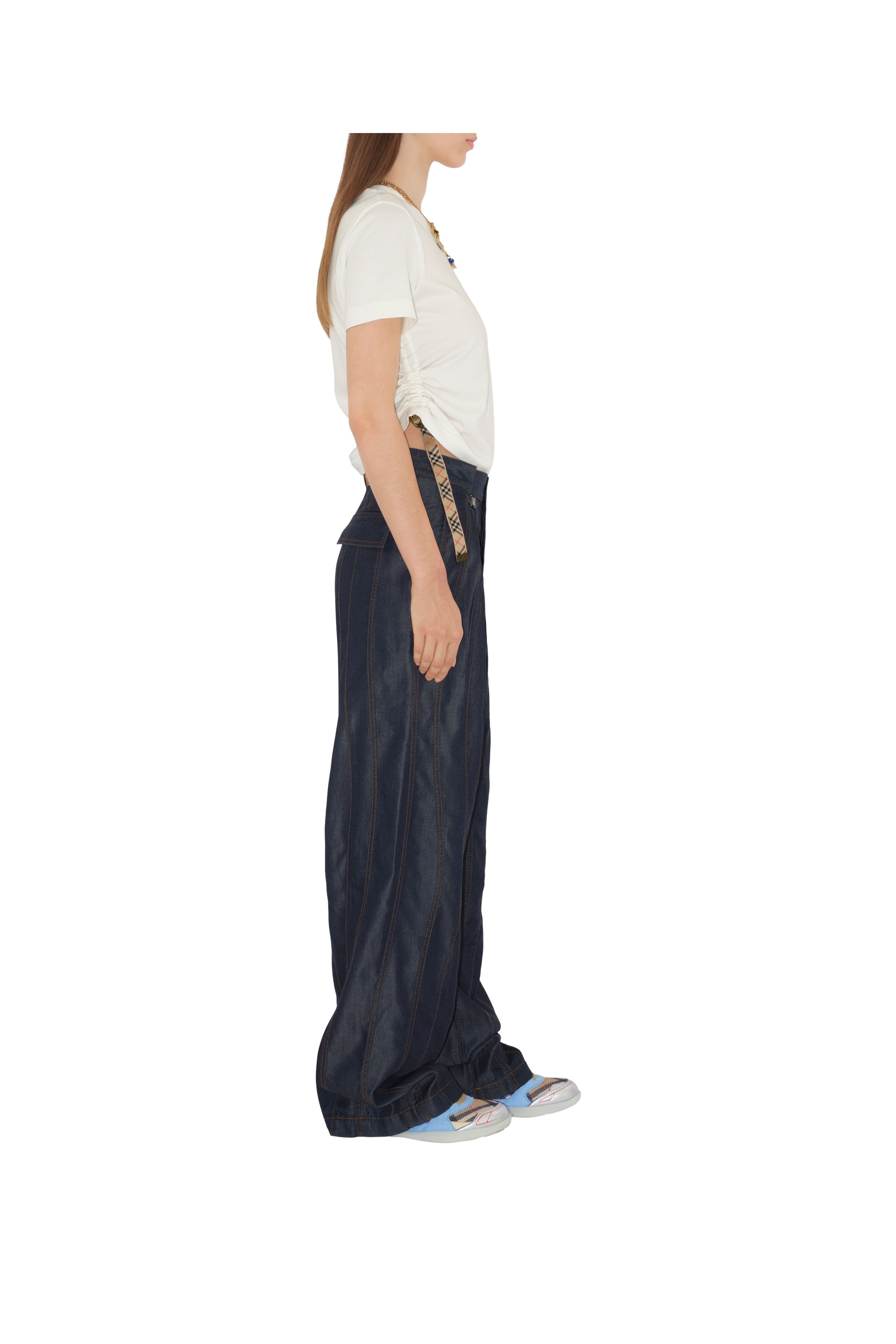 burberry Panelled Denim Trousers in Indigo at Nordstrom - 3