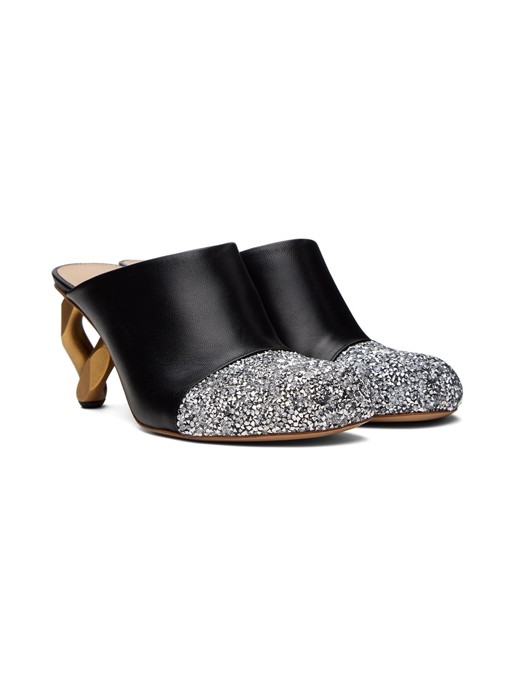 Black Chain Mules - 4