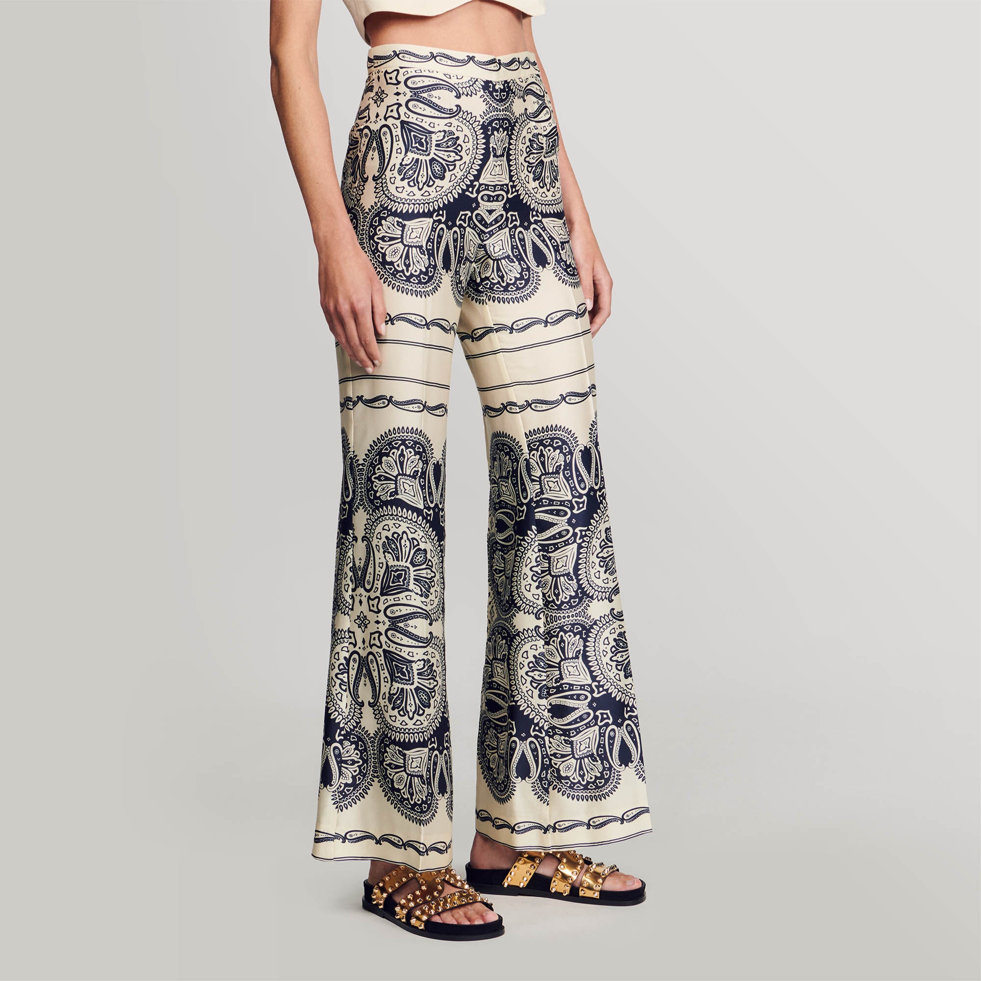PATTERNED FLOATY TROUSERS - 5