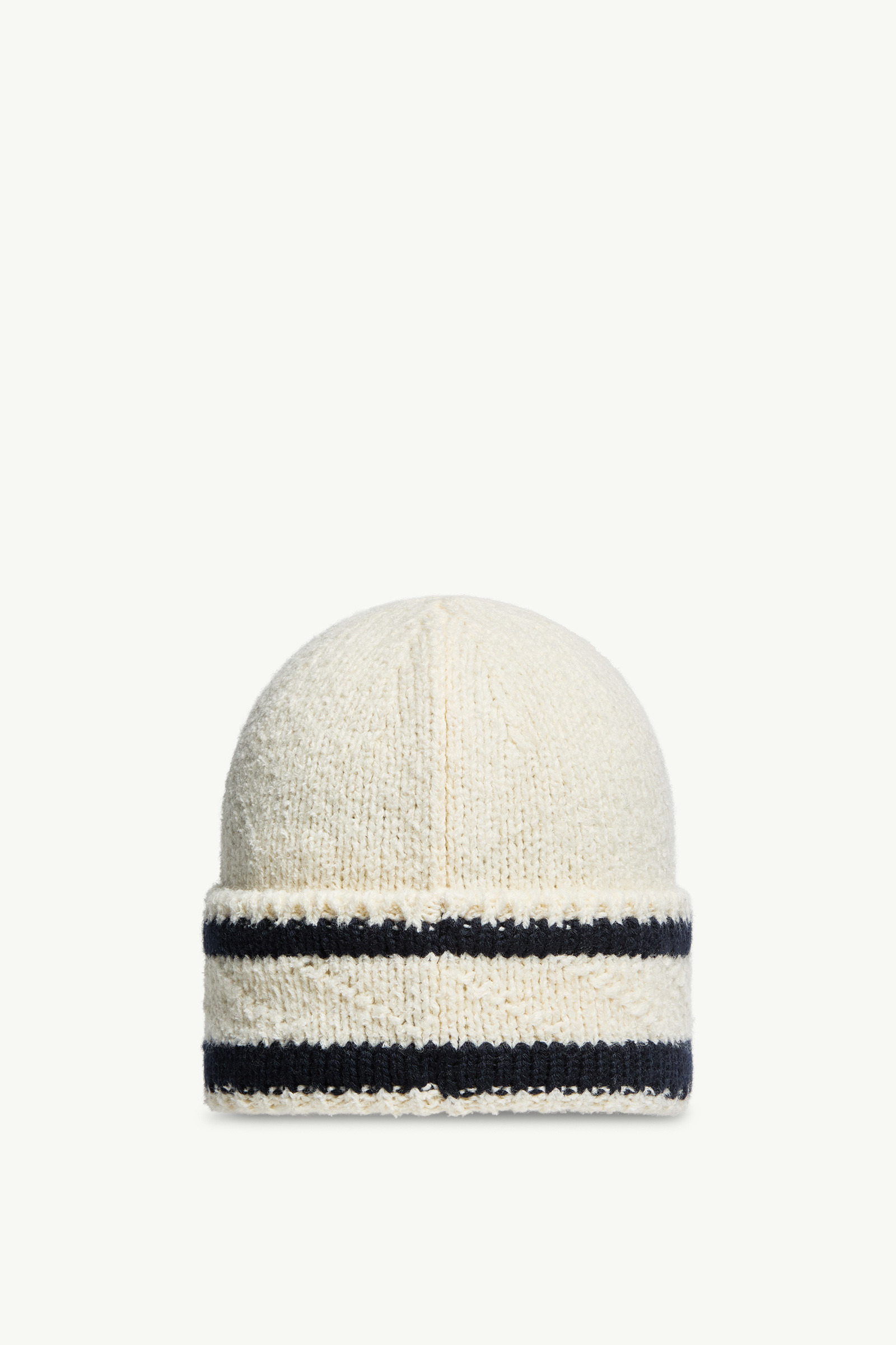 Striped Wool & Cotton Blend Beanie - 4