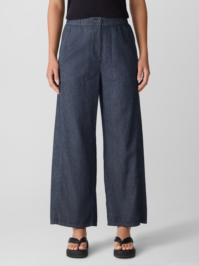 Airy Organic Cotton Twill Wide-Leg Pant 3