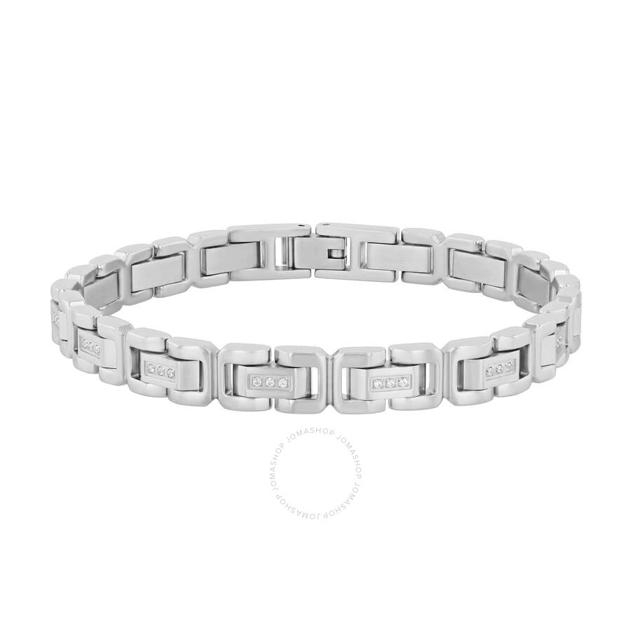 Robert Alton - Robert Alton 1/4CTW Diamond Stainless Steel Bracelet - 1