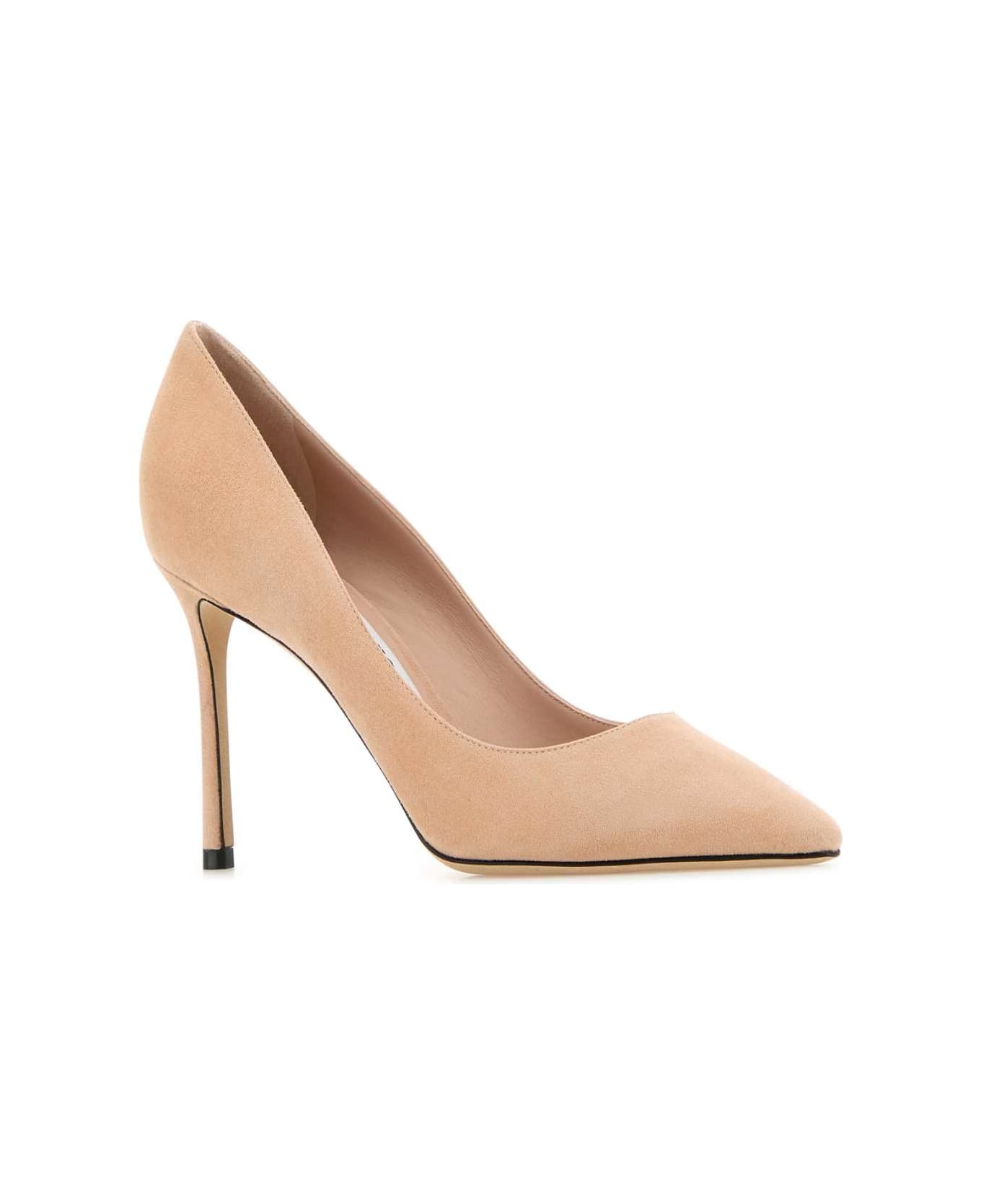 Skin Pink Suede Romy 85 Pumps - 2