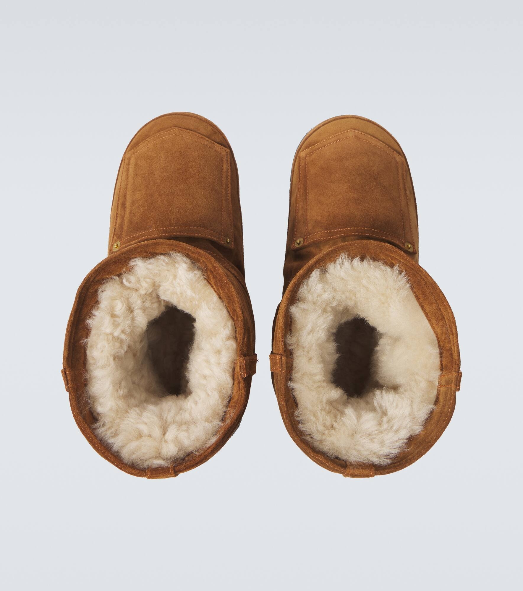 Shearling-lined suede ankle boots - 4