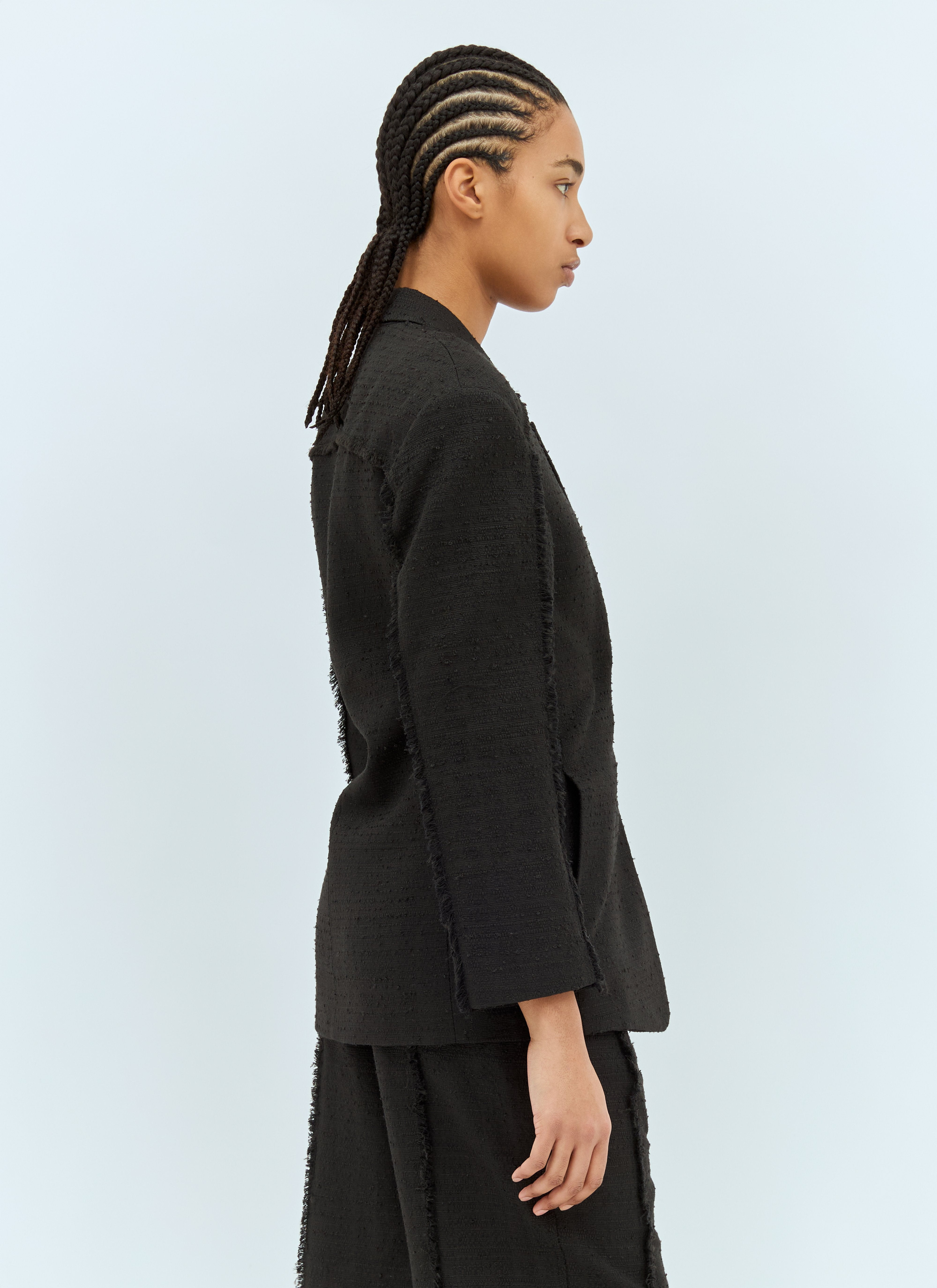 Ganni Women Tweed Suiting Blazer - 4