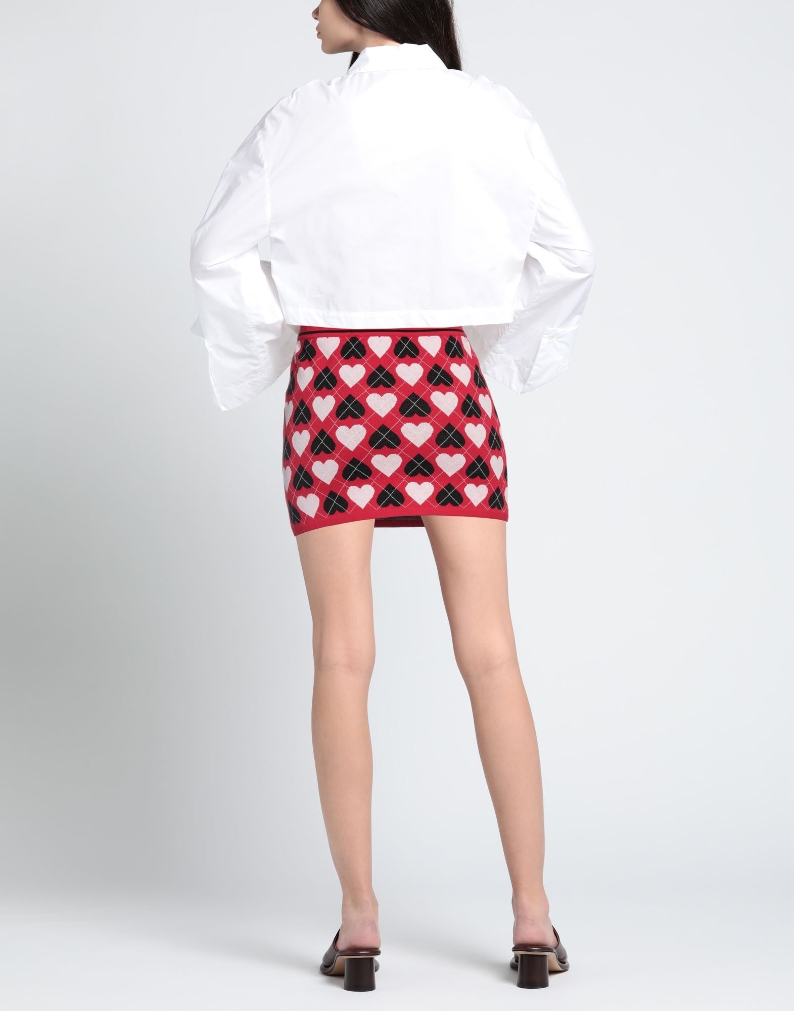 Red Women's Mini Skirt - 3