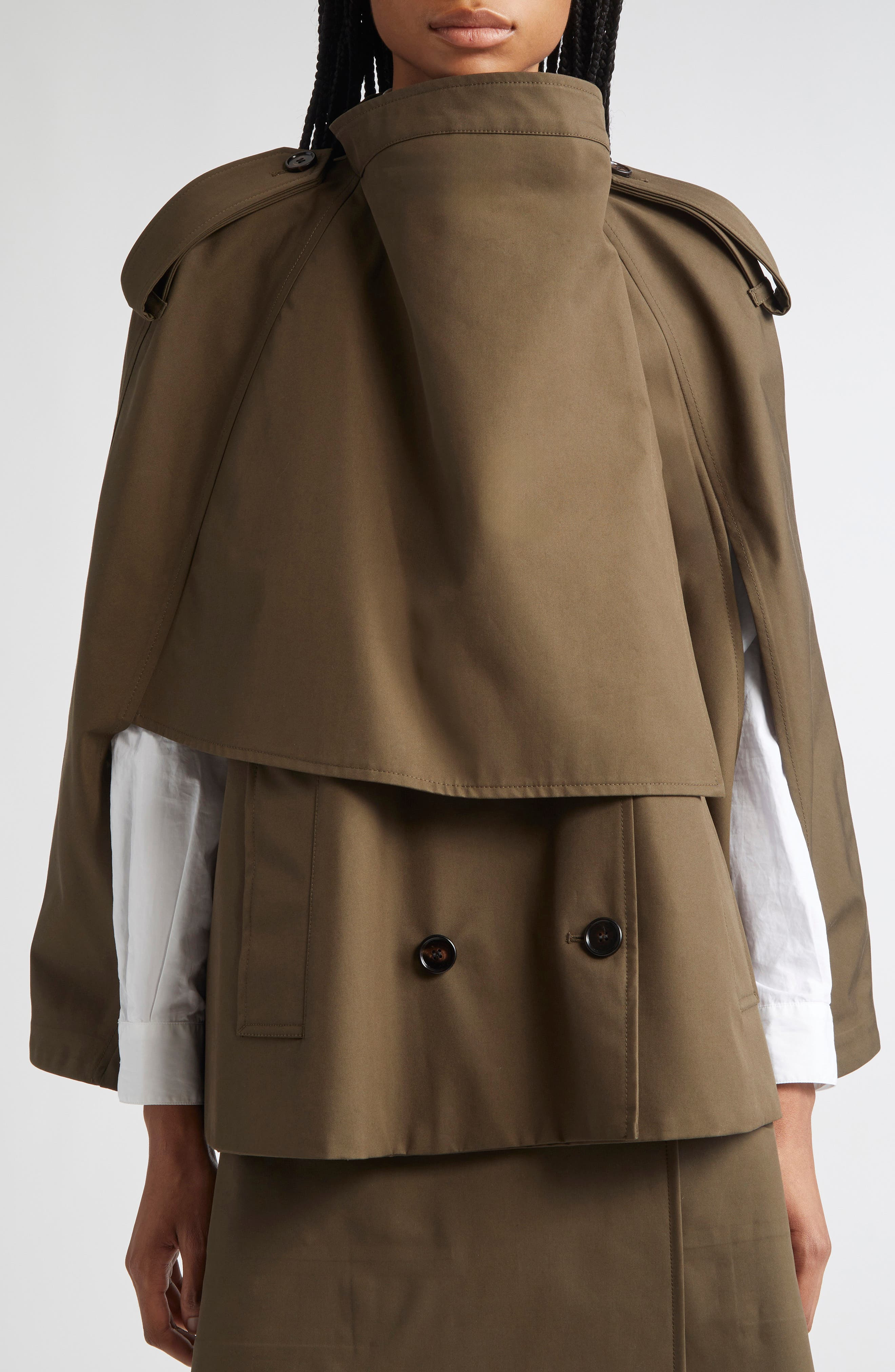 burberry Trench Cape Coat in Juniper at Nordstrom - 5