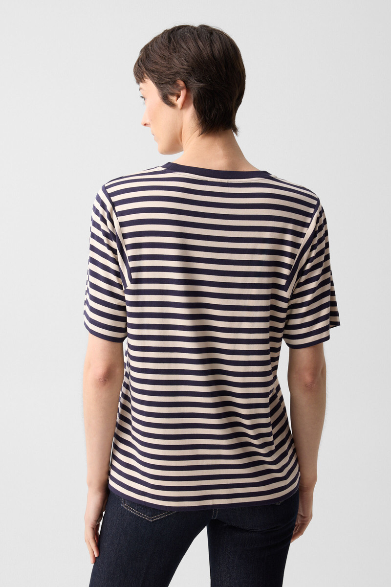 T-shirt Raya in Navy blue/sand 3