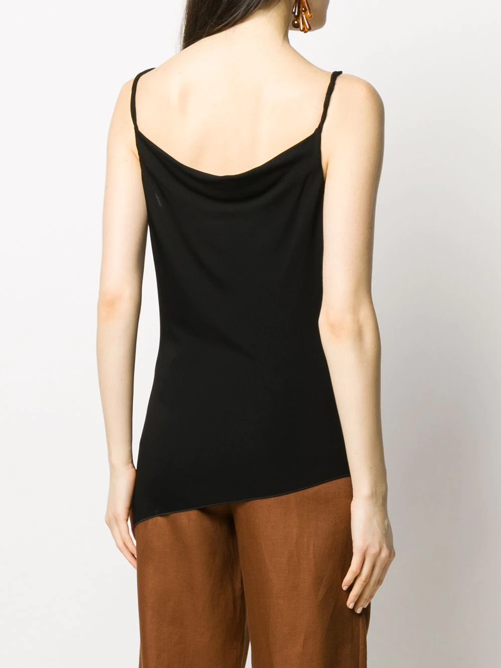 asymmetric hem tank top - 4