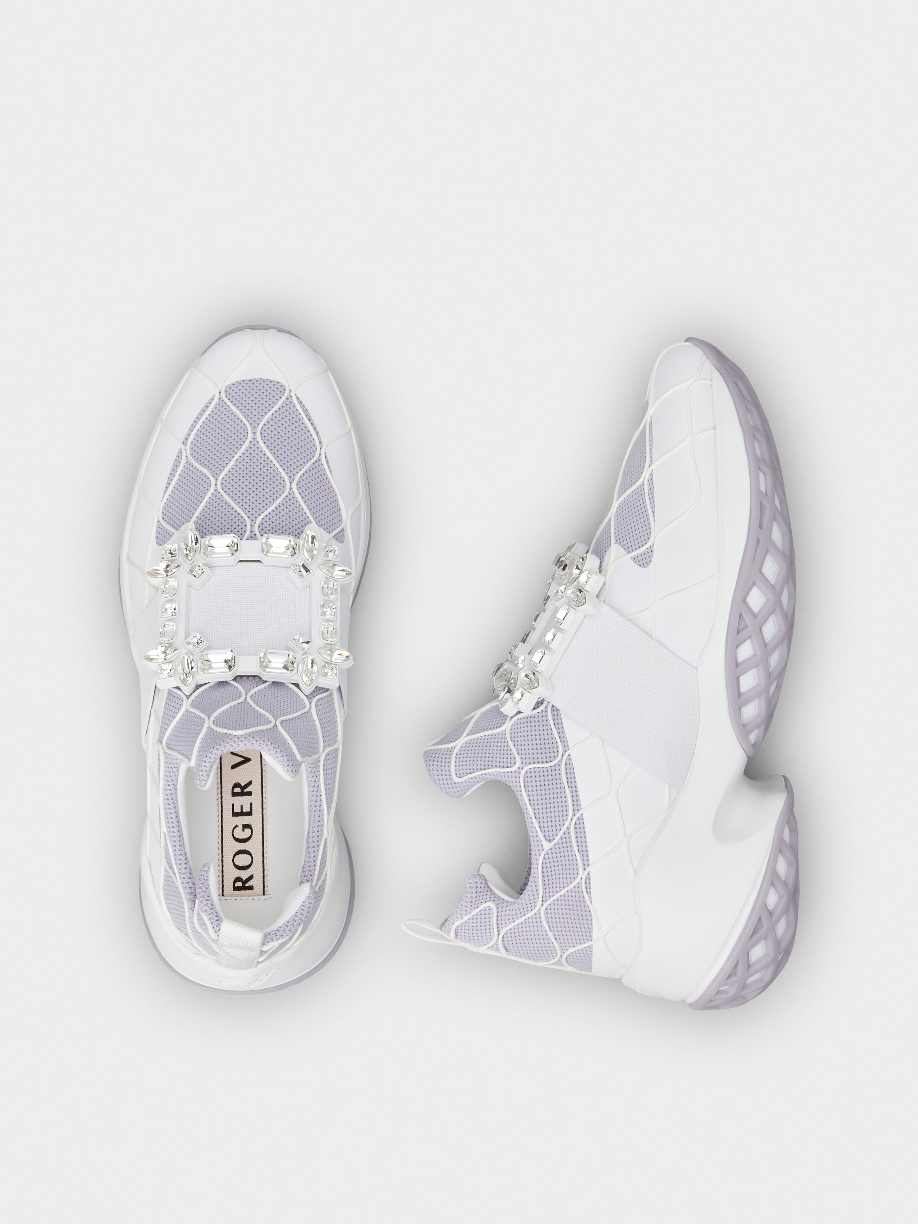 Viv' Run Technical Strass Buckle Sneakers in Technical Fabric - 4