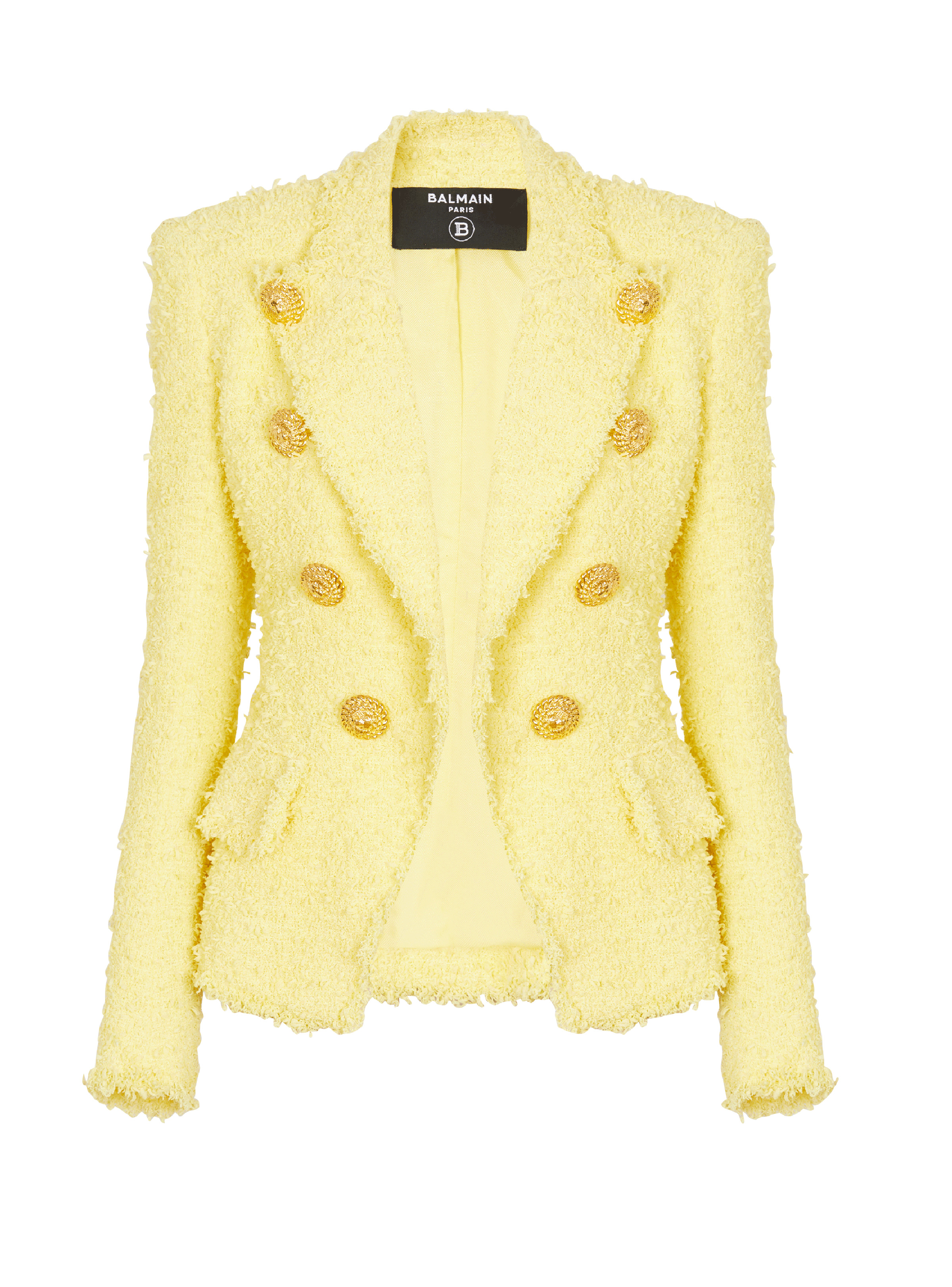 8-button fitted tweed jacket - 1
