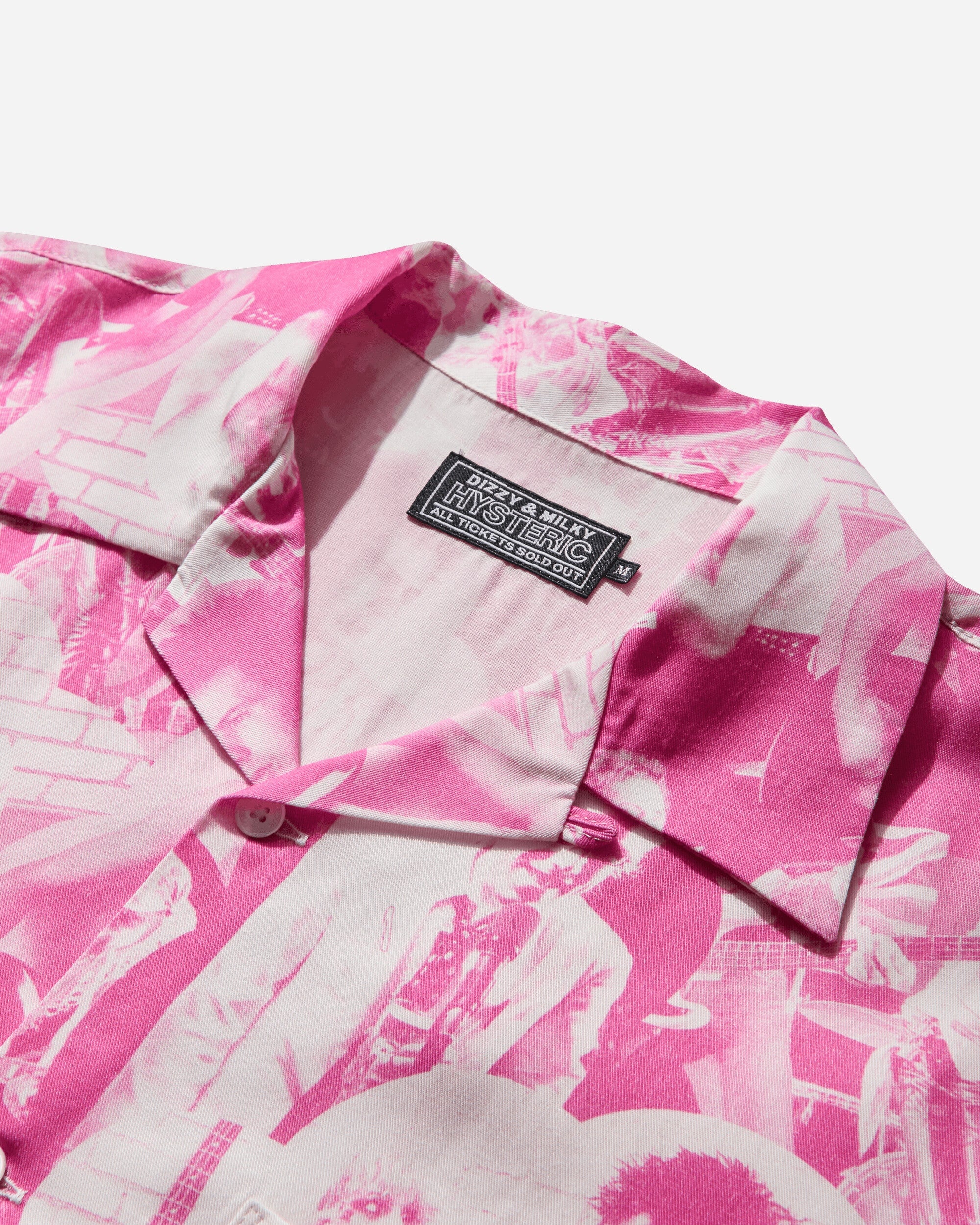 Men's Dennis Morris / Bollocks Anarchy Open Collar Shirt Pink - 3