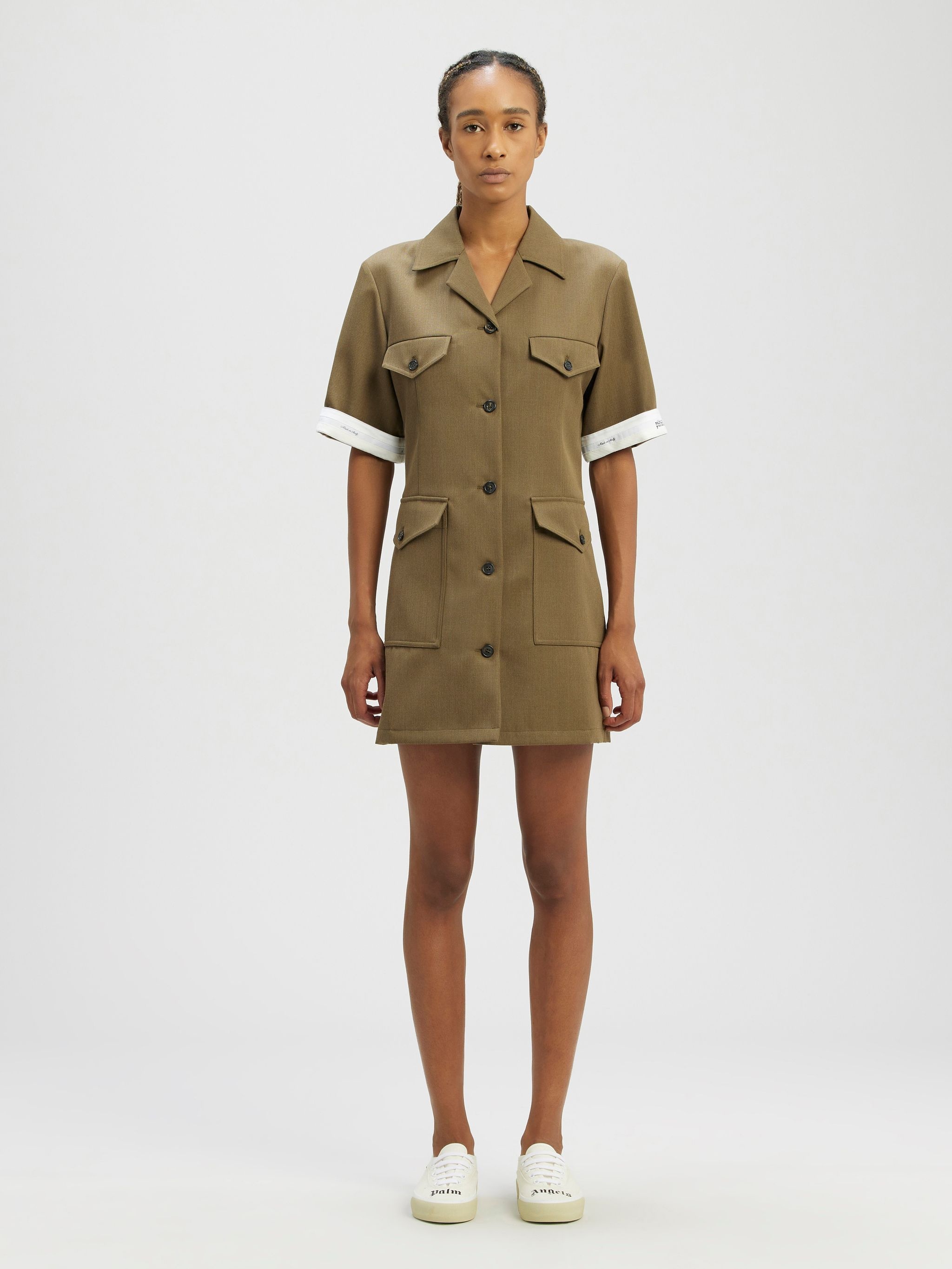 Reverse Band Military Dress - 3