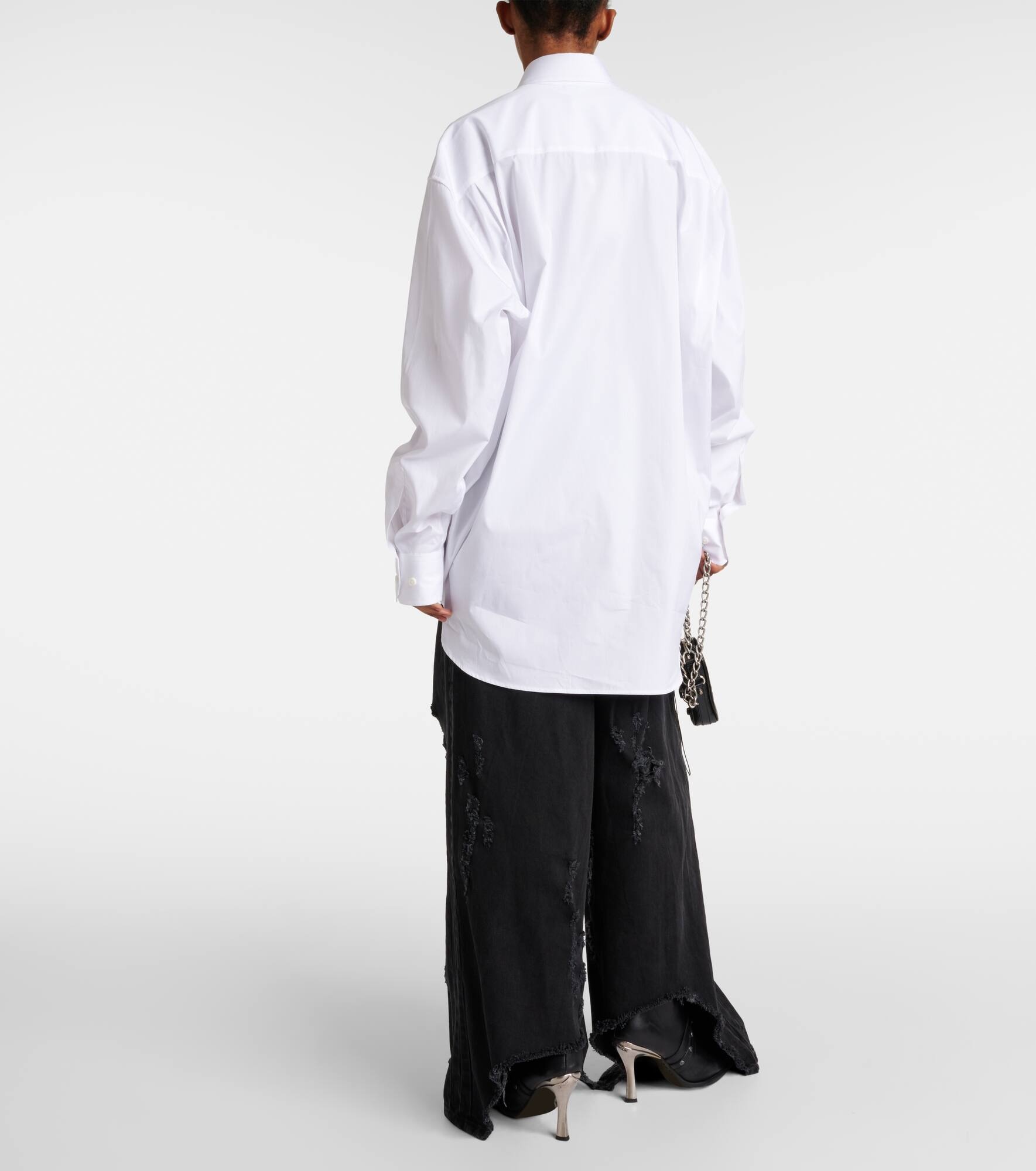 Oversized printed cotton shirt - 3