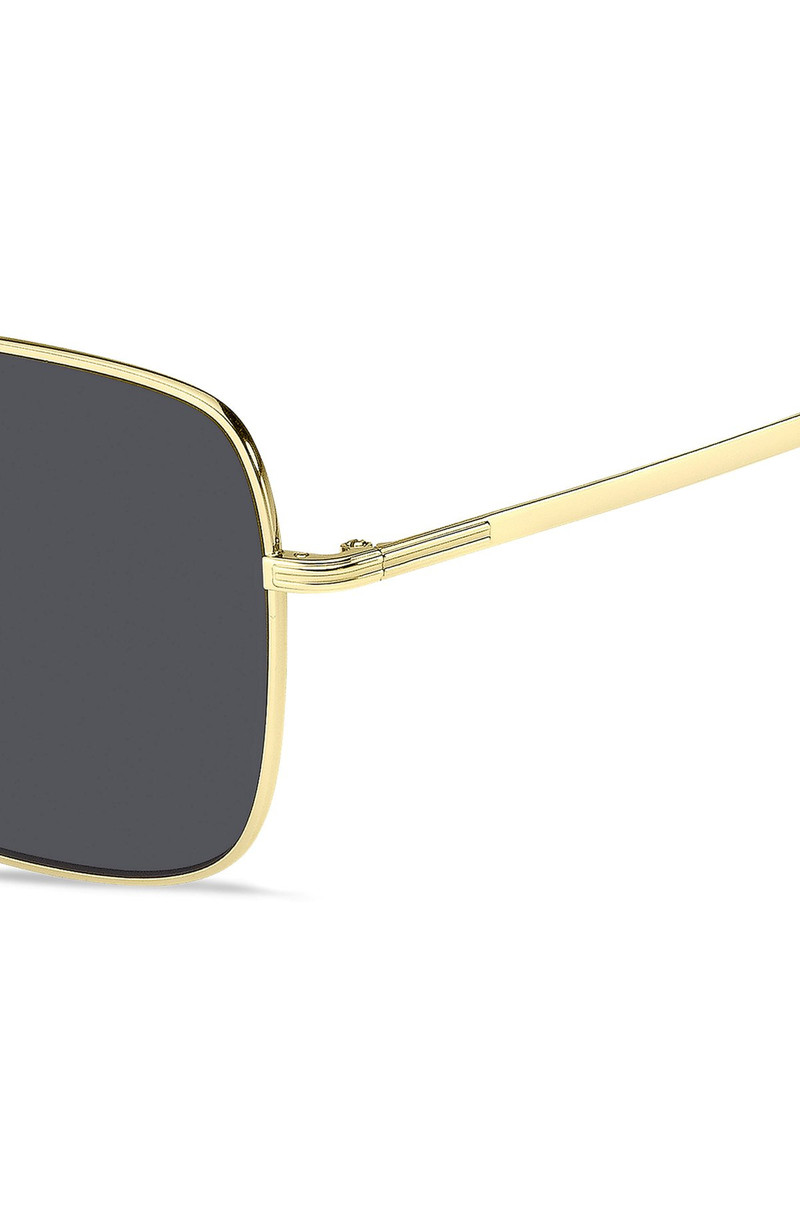 BOSS GOLD-TONE SUNGLASSES WITH SIGNATURE HARDWARE outlook