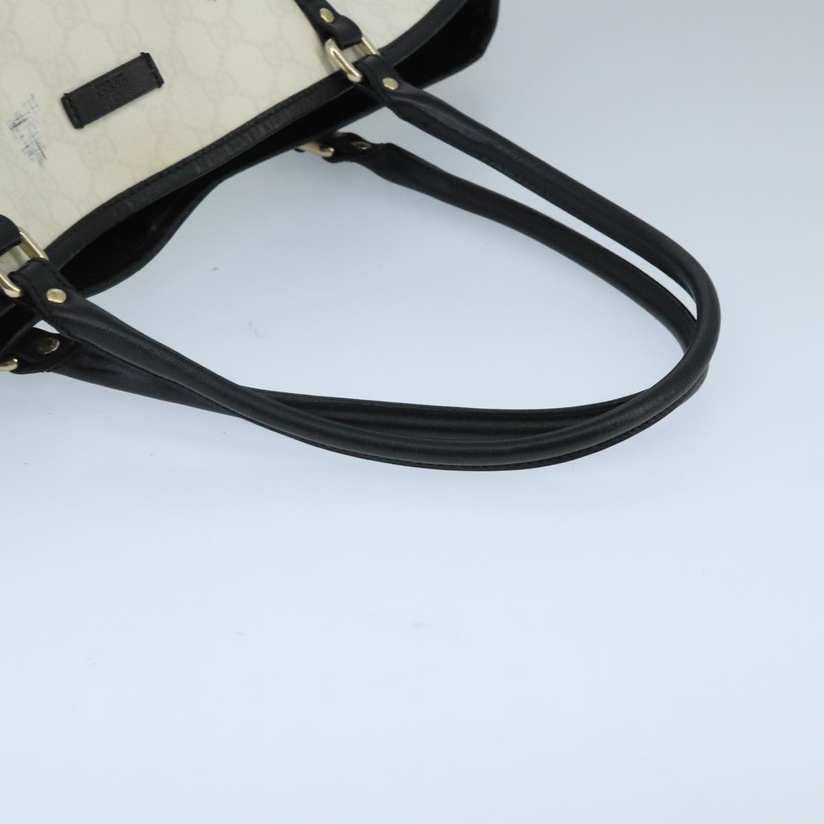 GUCCI GG Supreme Tote Bag Pvc Gold White - 7