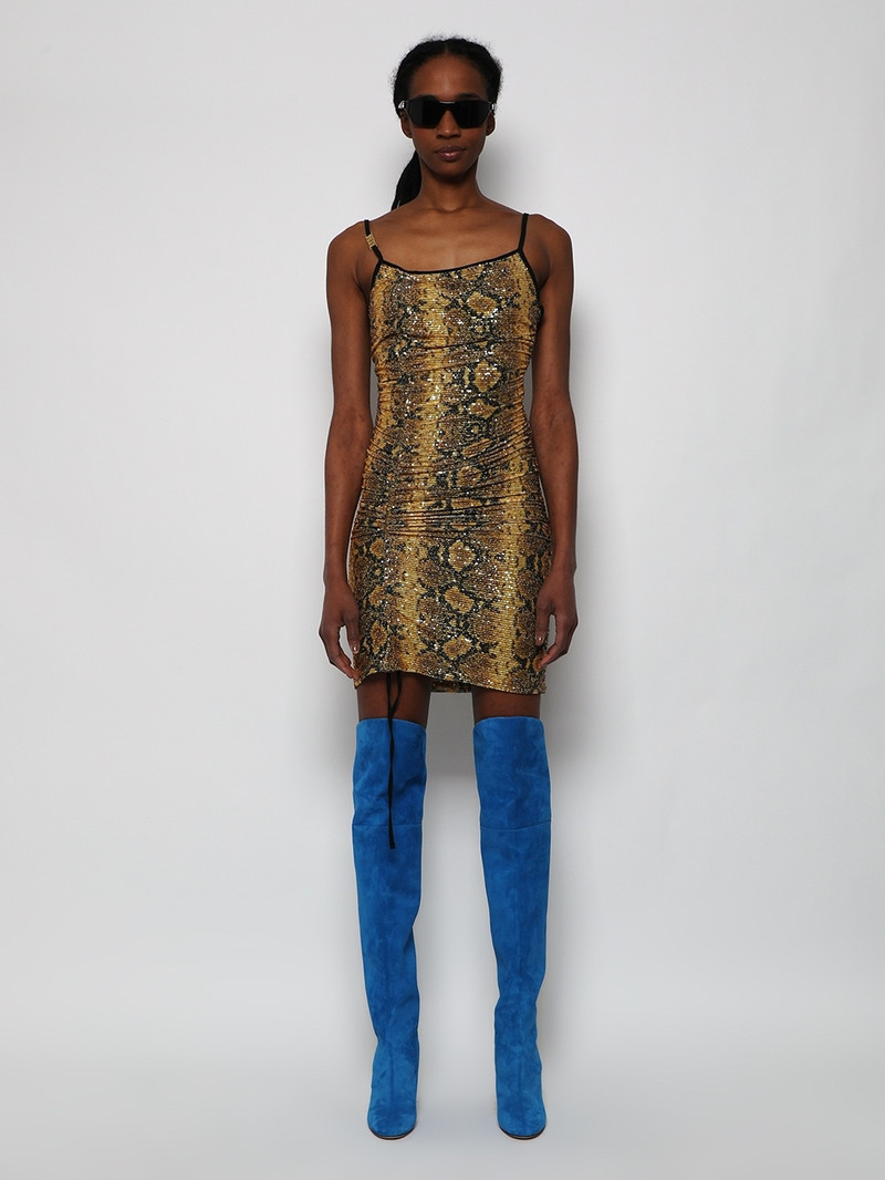Python Sequins Coulisse Dress Yellow 3