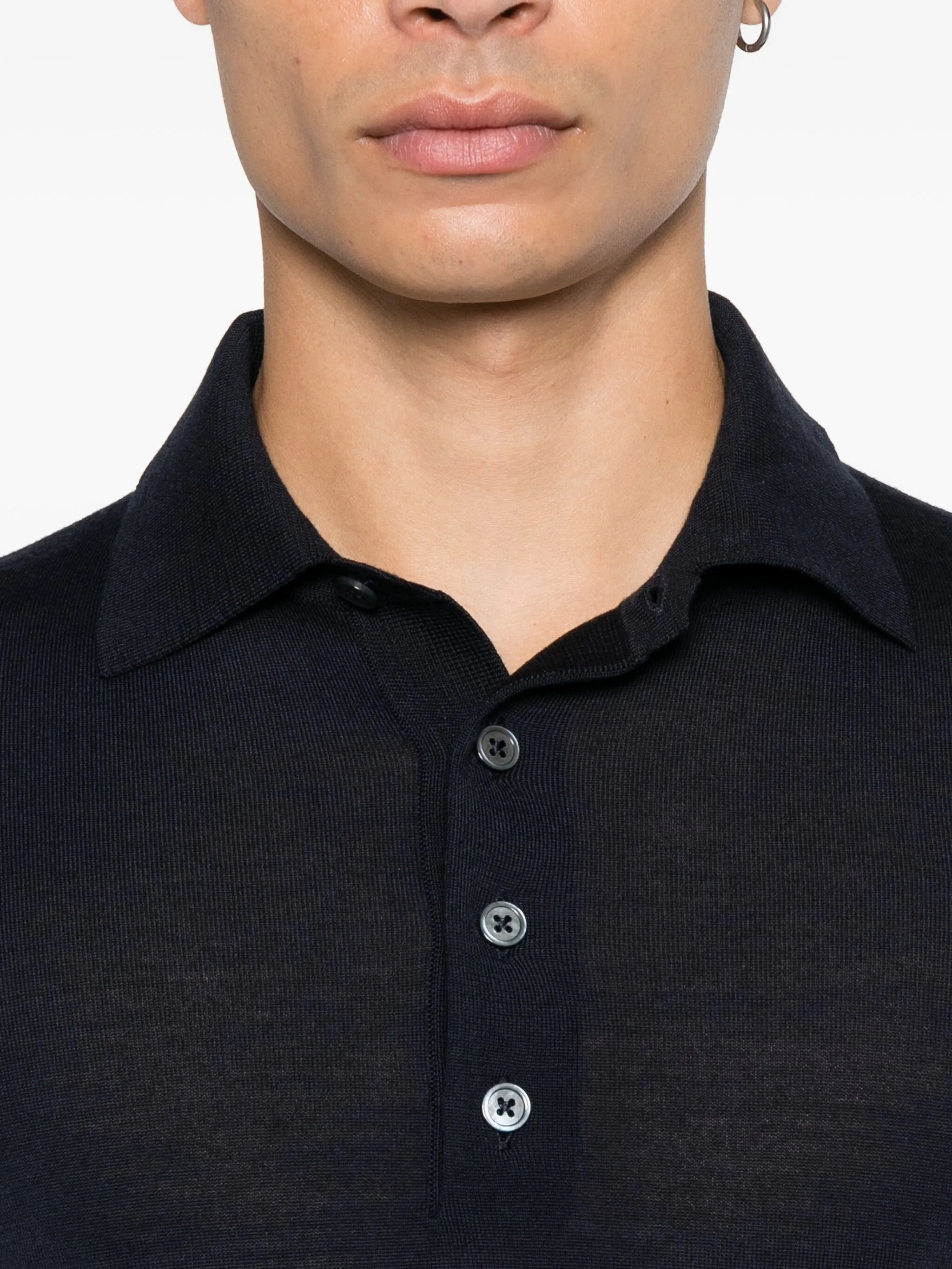 Tom Ford Long-sleeve Button-placket Polo Shirt - 2