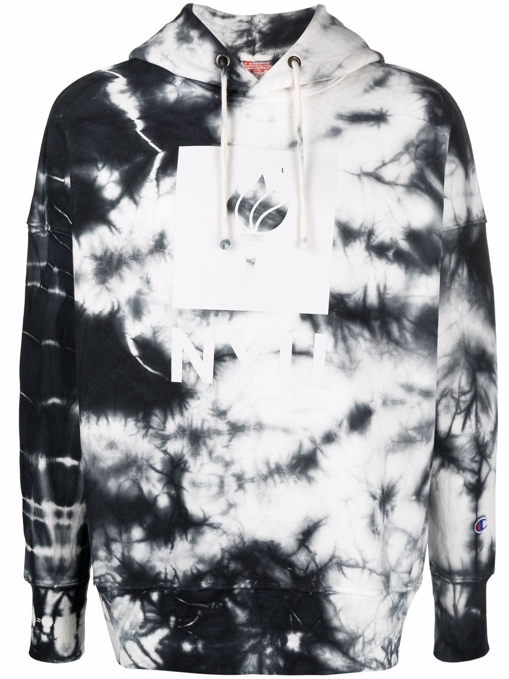 tie dye print hoodie - 1