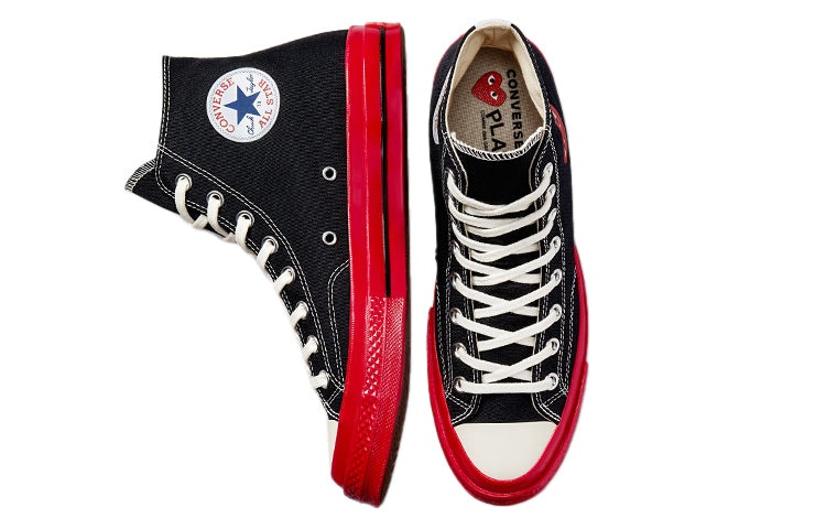 Converse x COMME des GARCONS PLAY Chuck 70 High 'Black Red' A01793C - 5