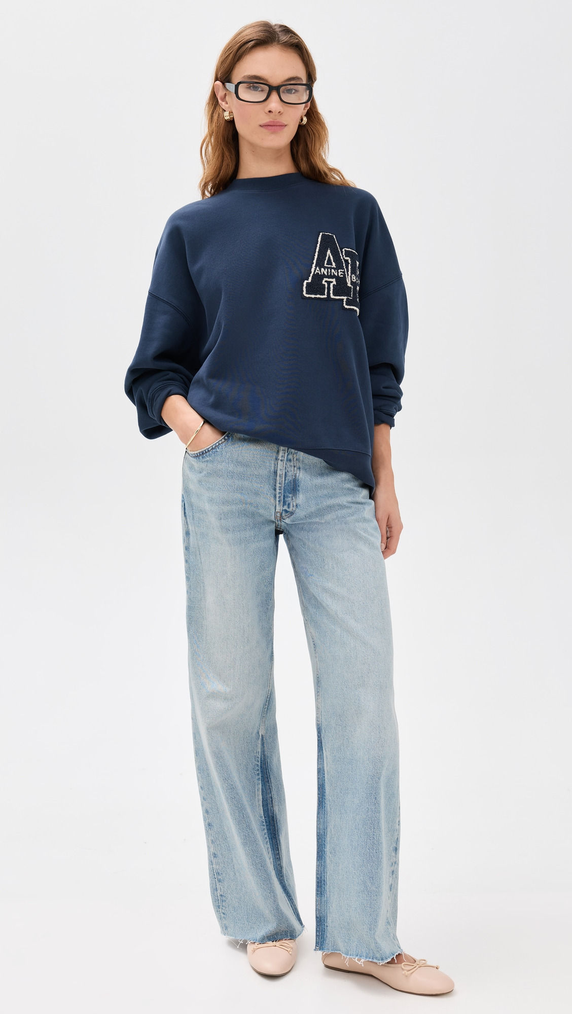 Miles Oversized Letterman  Sweatshirt - 4