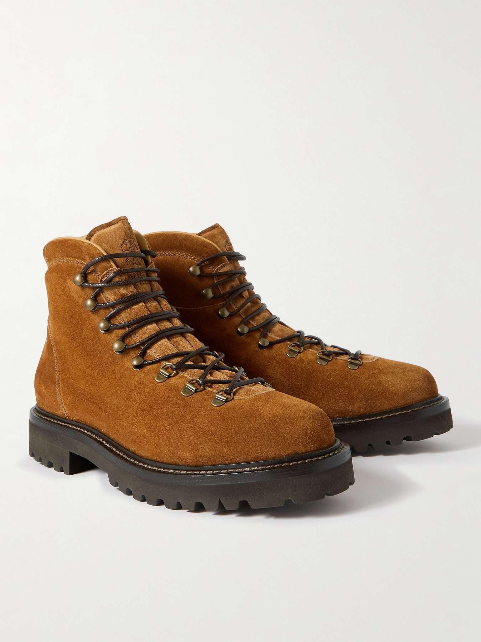 Shearling-Lined Suede Hiking Boots - 4