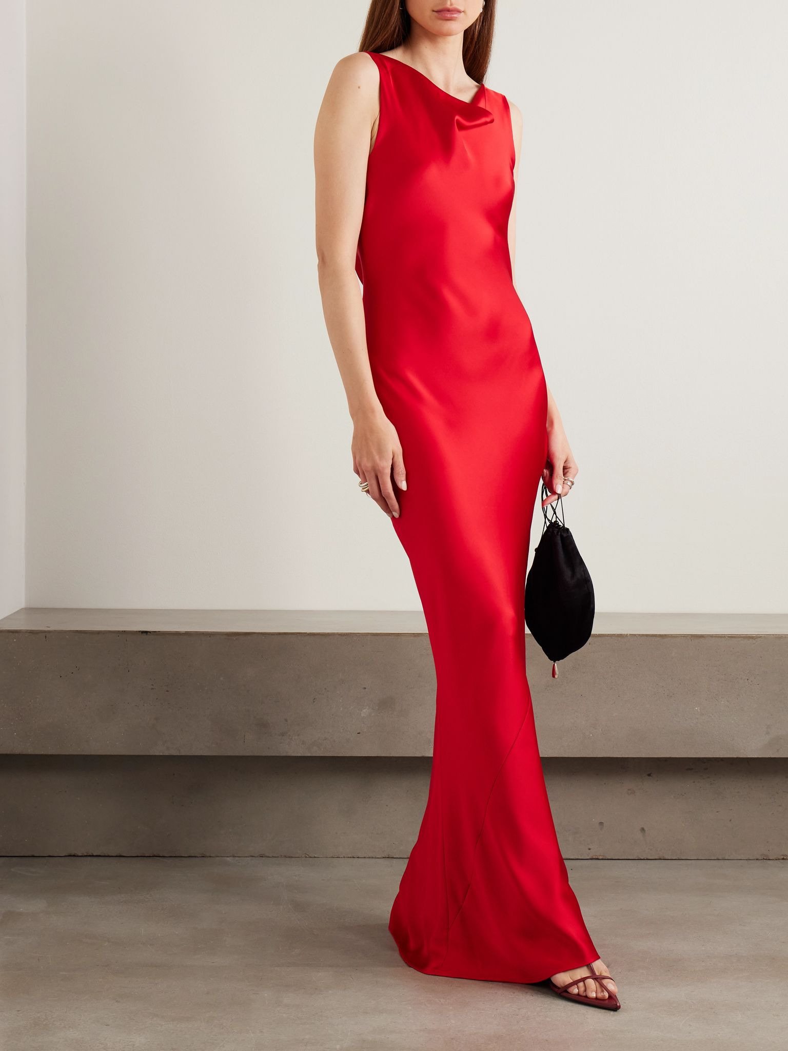 Satin gown Red - 2