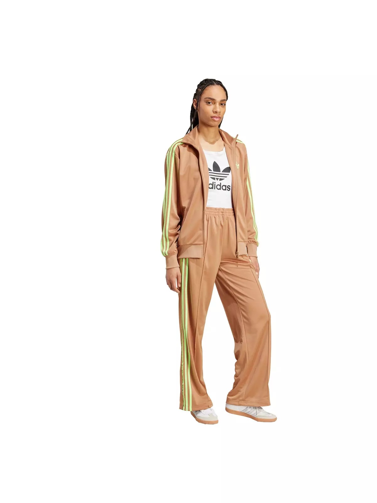 Originals Women's Adicolor Classic Firebird Loose Track Top -Brown/Green - 5