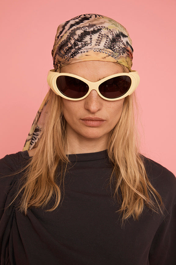 ZEBRA FLORAL PRINCESS FOULARD SCARF - 7