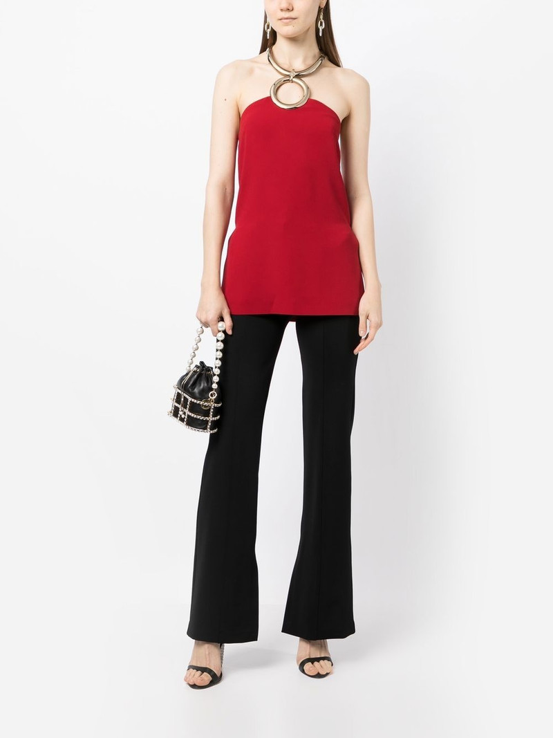 ELIE SAAB necklace-collar halterneck top outlook